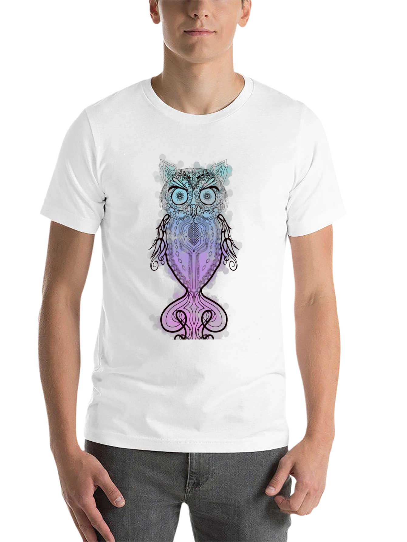 Black Owl Graphic T-Shirt - Unique Design view 14