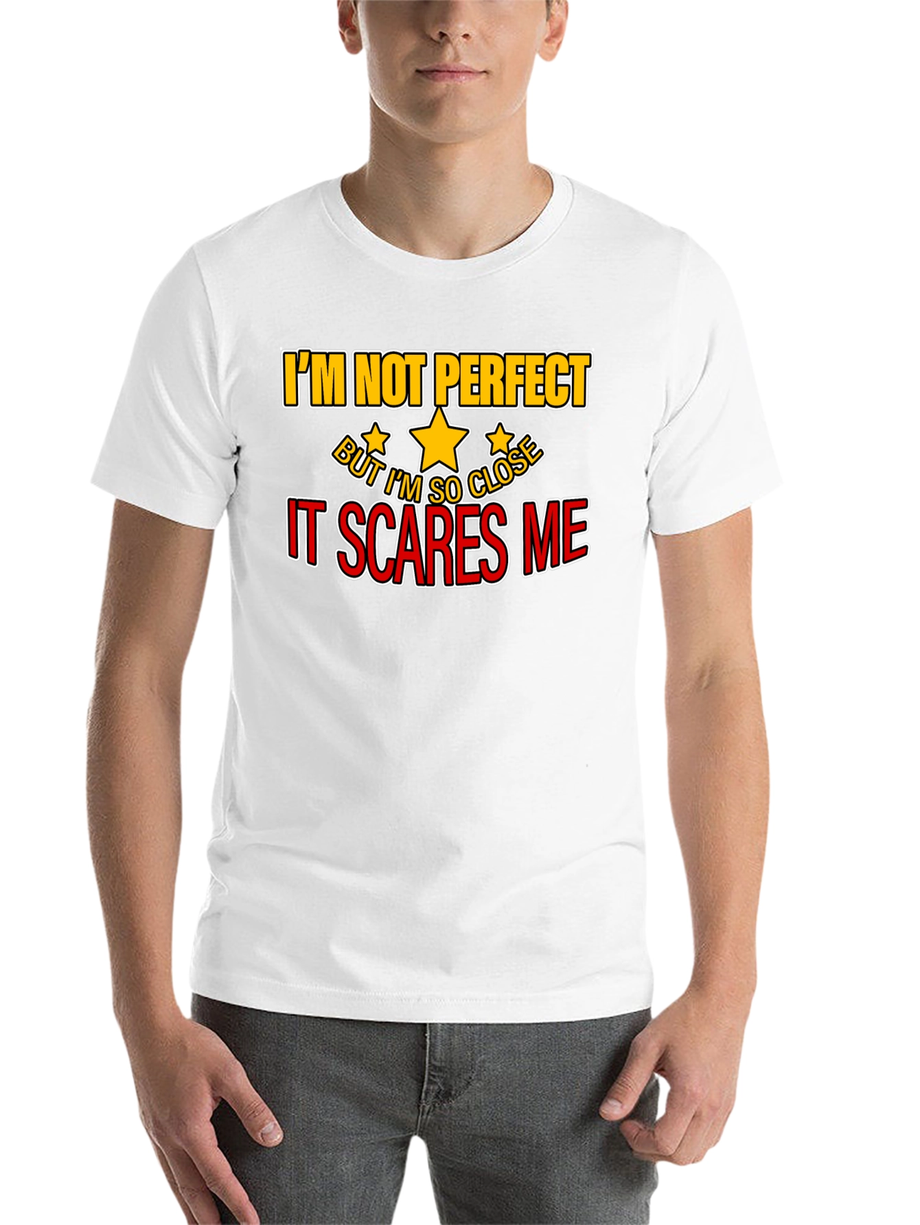 Black I'm Not Perfect Funny Graphic Tee view 14