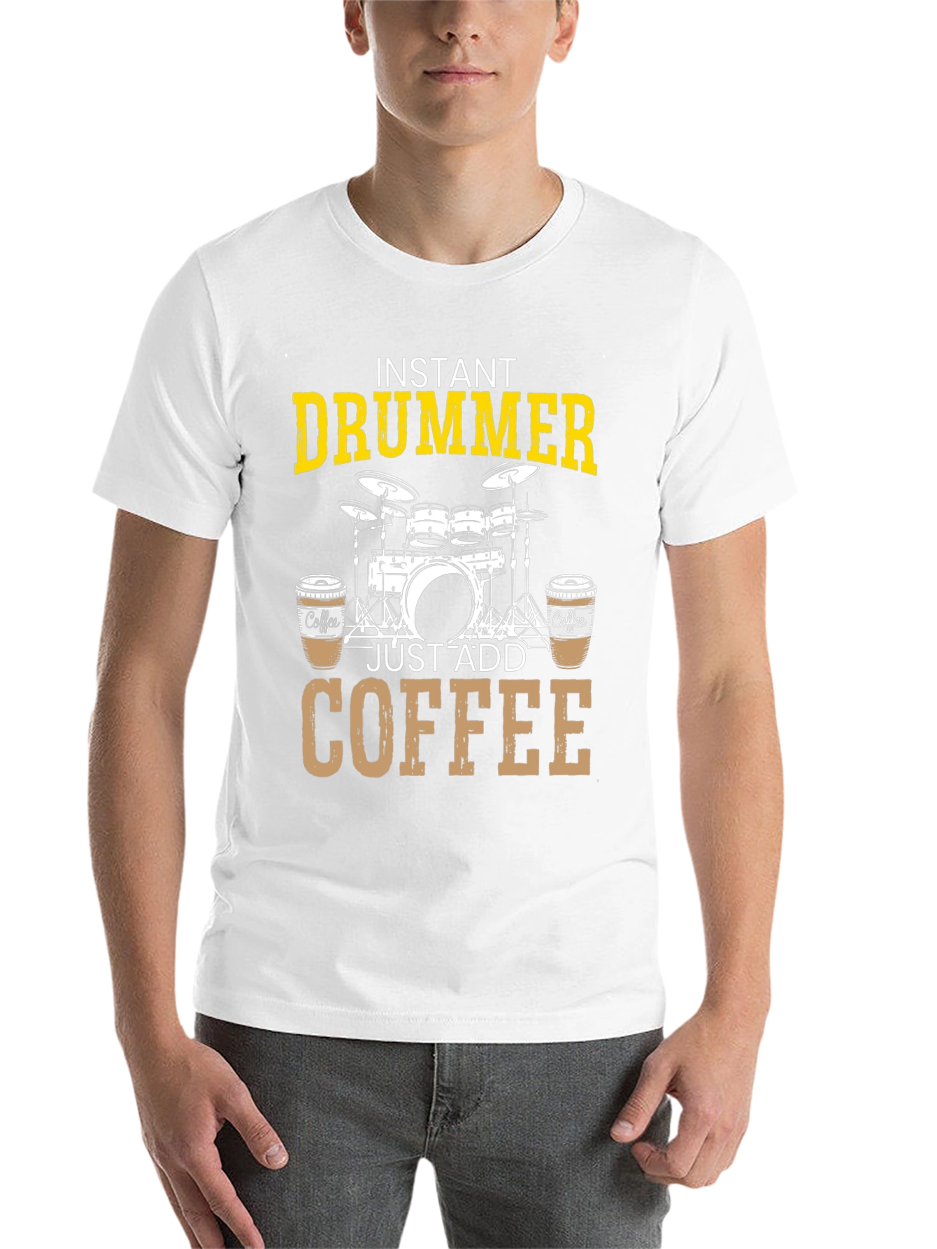 Instant Drummer Just Add Coffee T-Shirt - 14