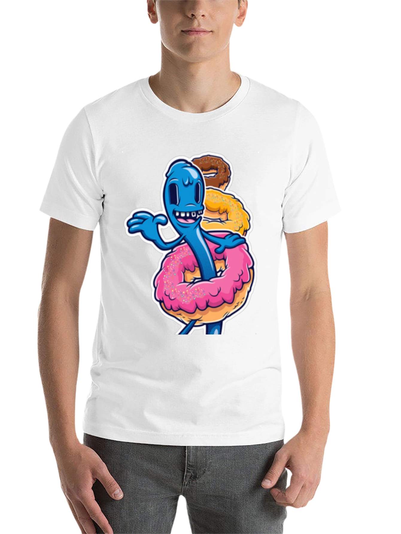 Black Donut Monster Graphic Tee - Fun & Unique Design view 14