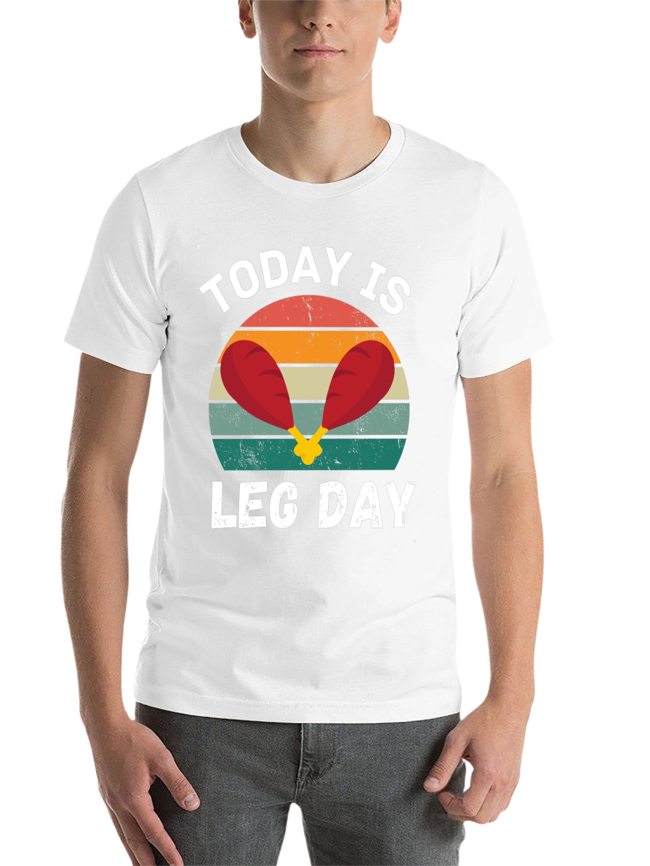 Black Today is Leg Day T-Shirt view 14