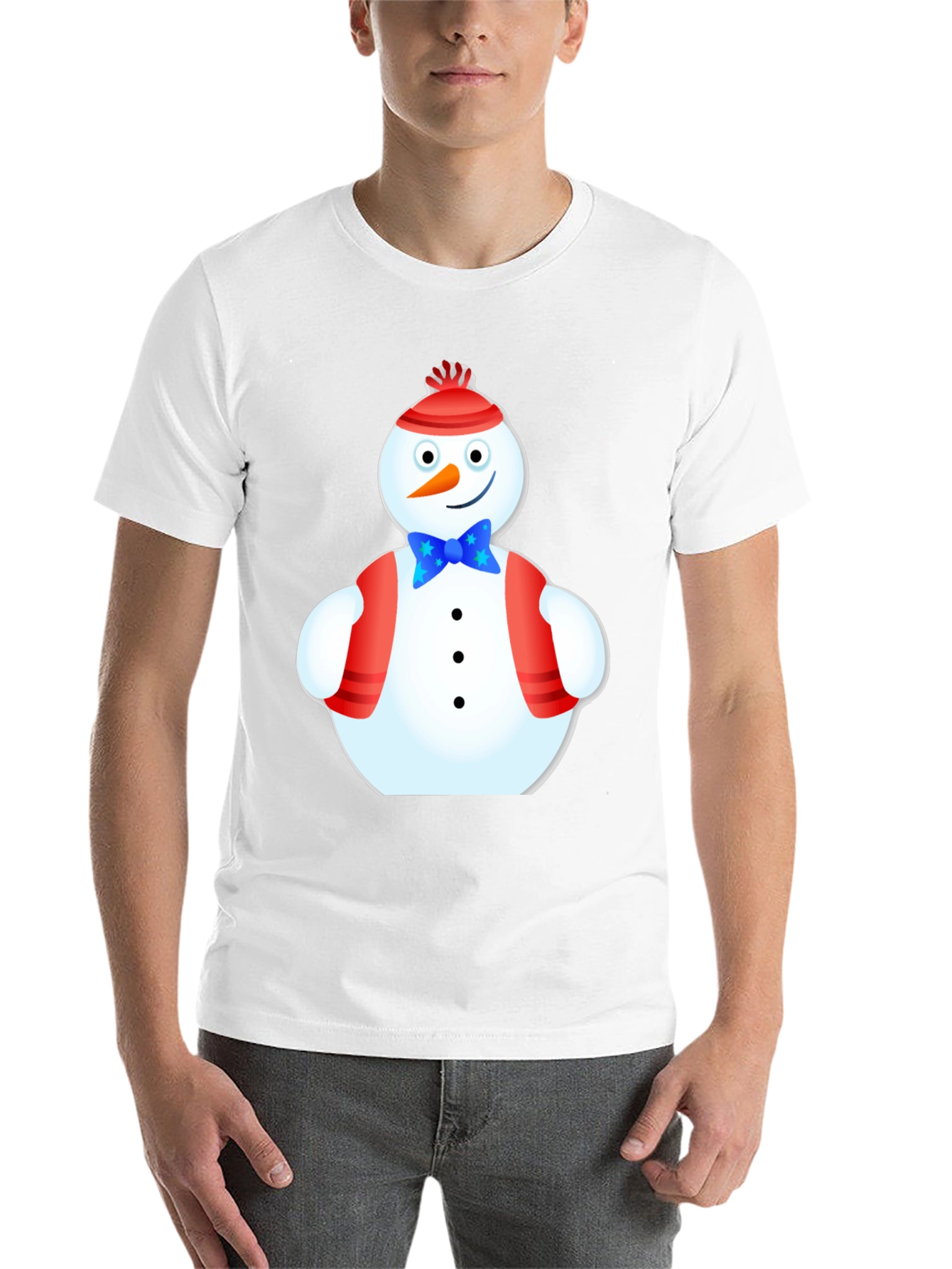 Black Festive Snowman T-Shirt - Holiday Cheer view 14