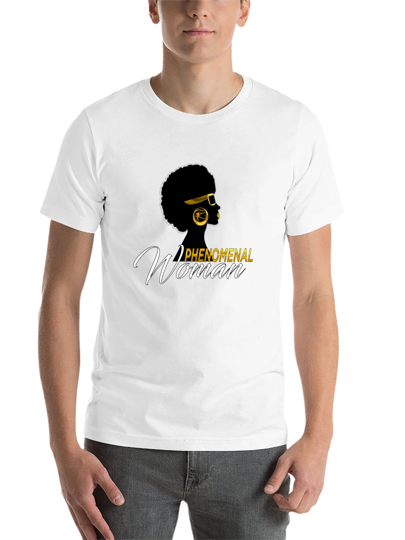 Black Phenomenal Woman Graphic Tee - Afro Queen T-Shirt view 14