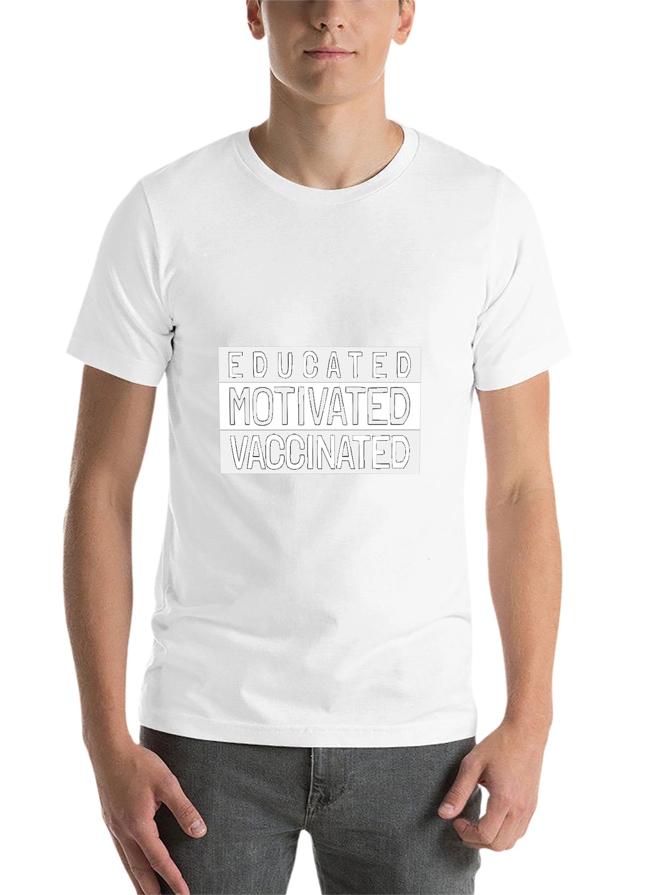 Black Educated Motivated Vaccinated Tee view 14