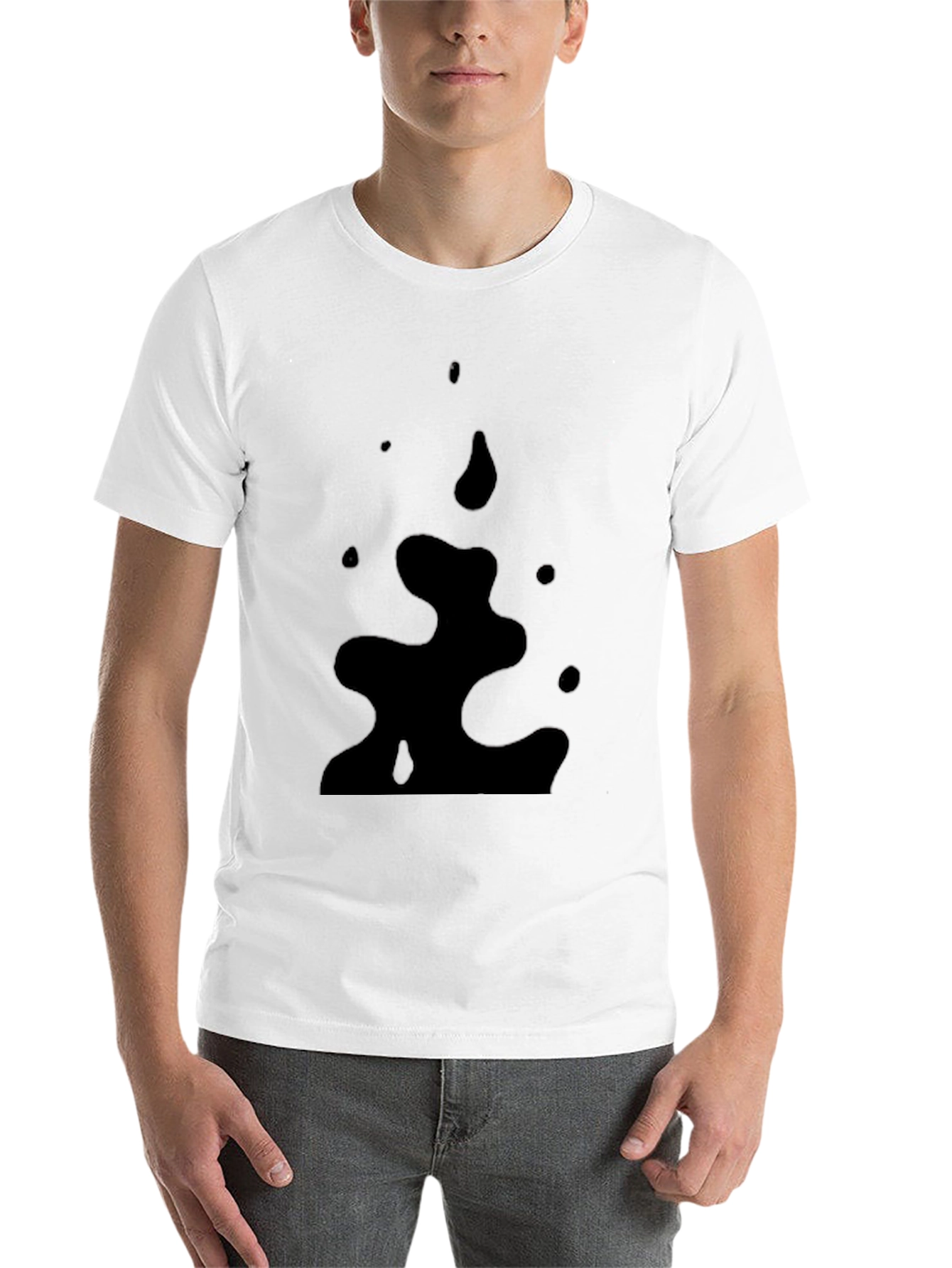 Black Men's Black Graphic Tee view 14