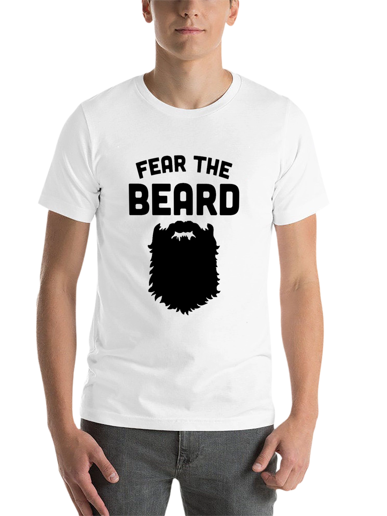 Black Fear the Beard Graphic Tee view 14