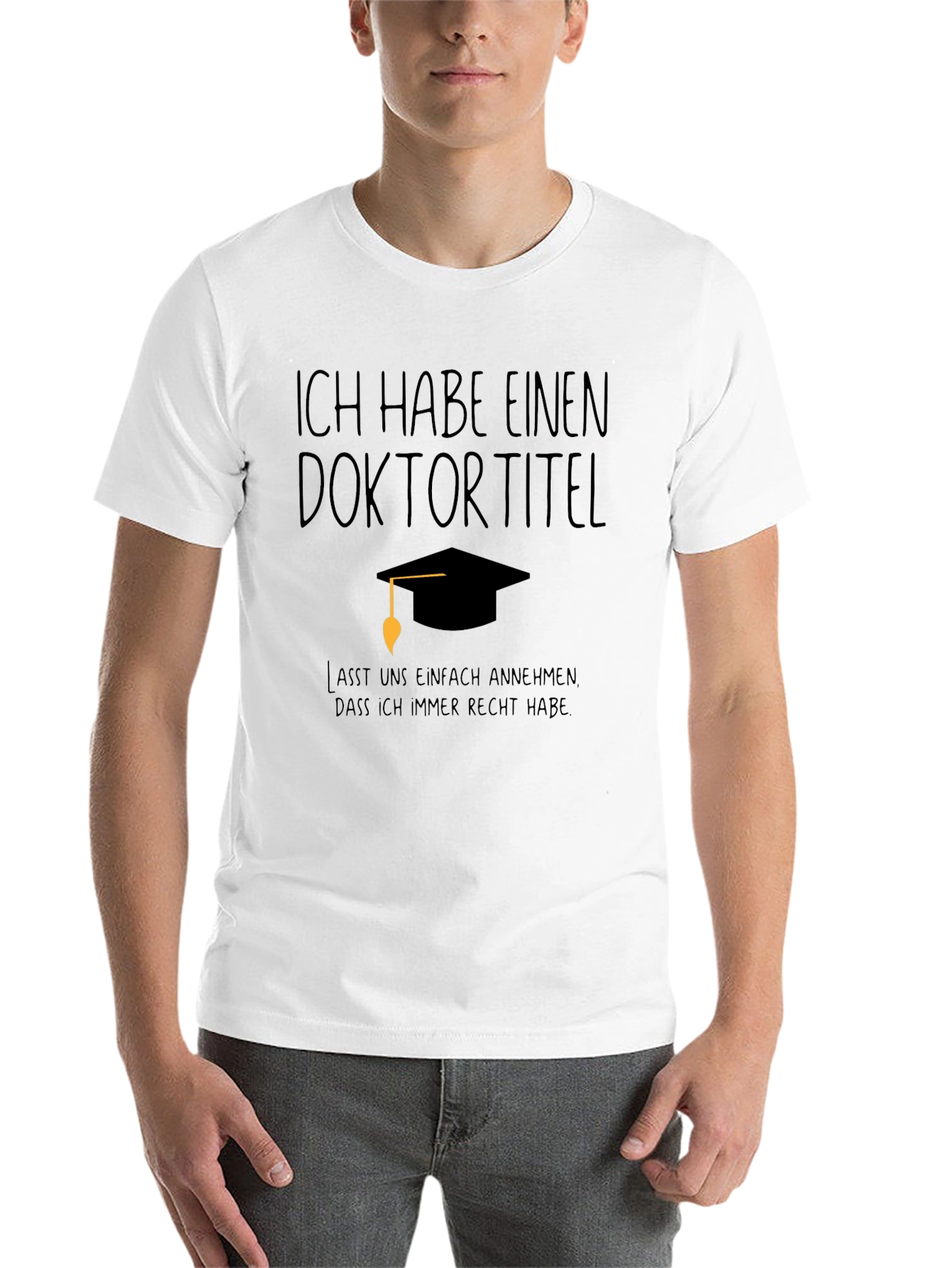 Black Doctoral Degree T-Shirt - Ich Habe Einen Doktortitel view 14