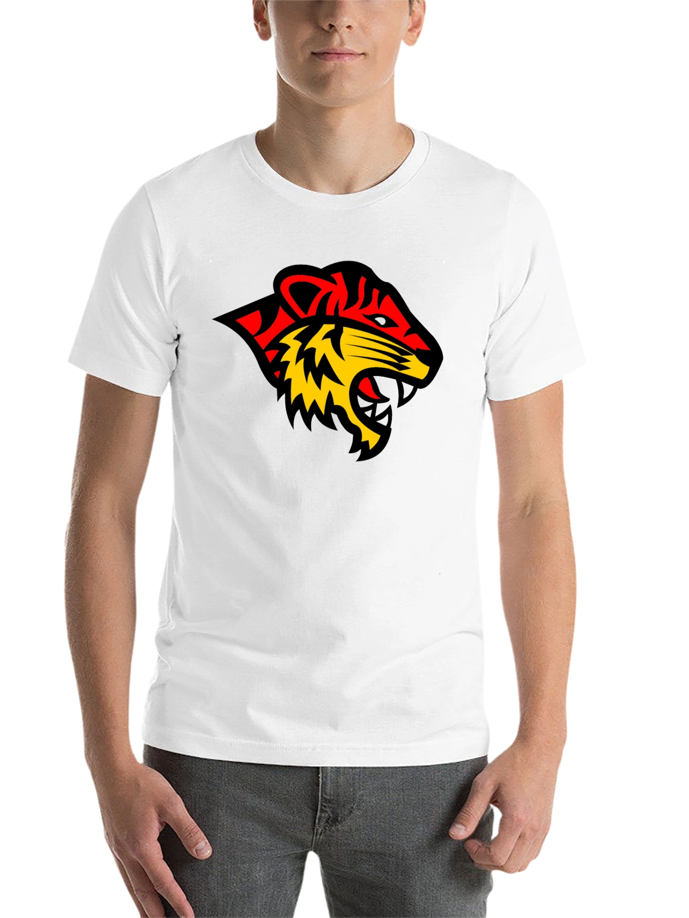 Black Black Tee with Bold Tiger Graphic view 14