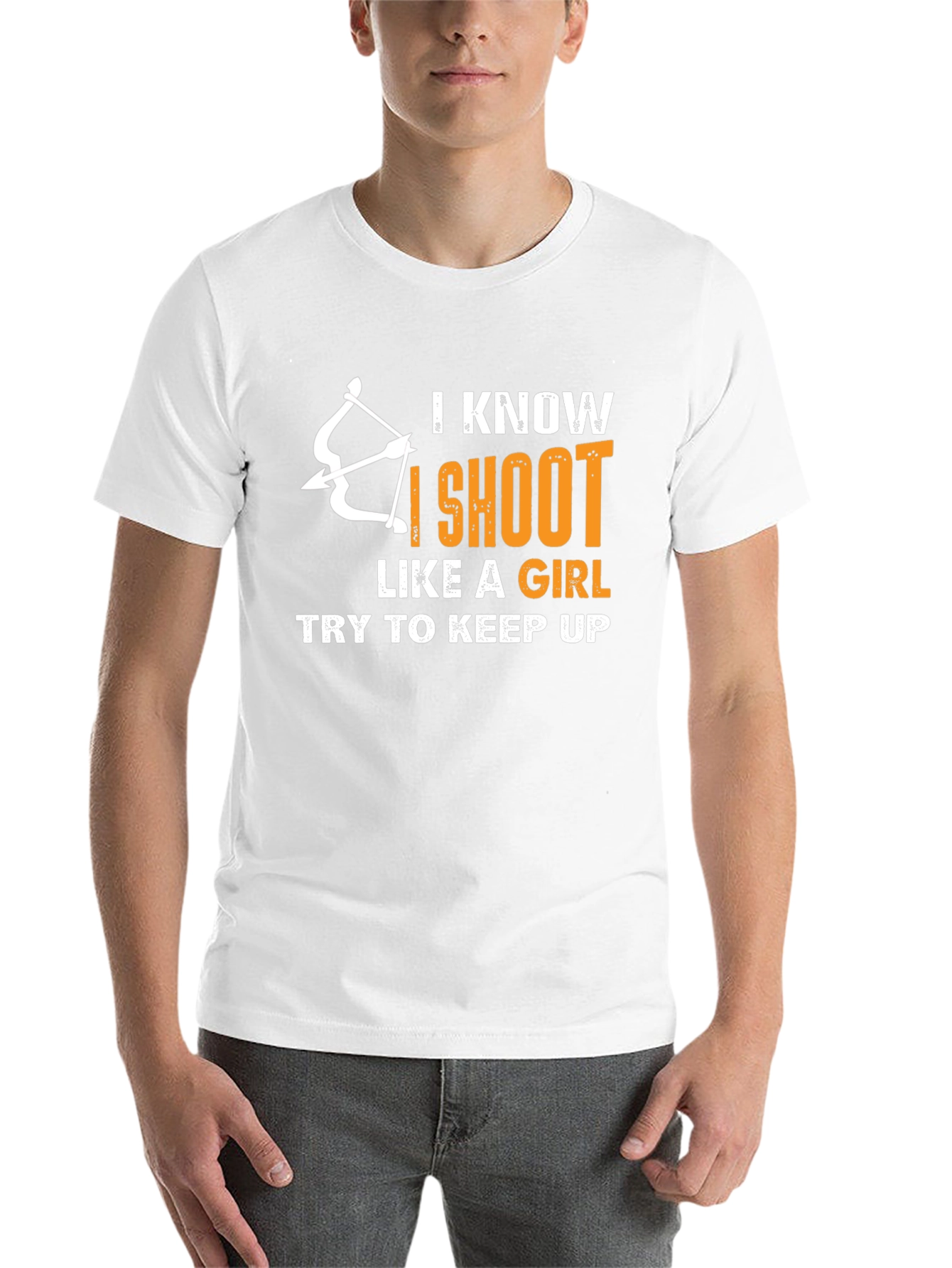Black Archery Humor T-Shirt: I Shoot Like a Girl view 14