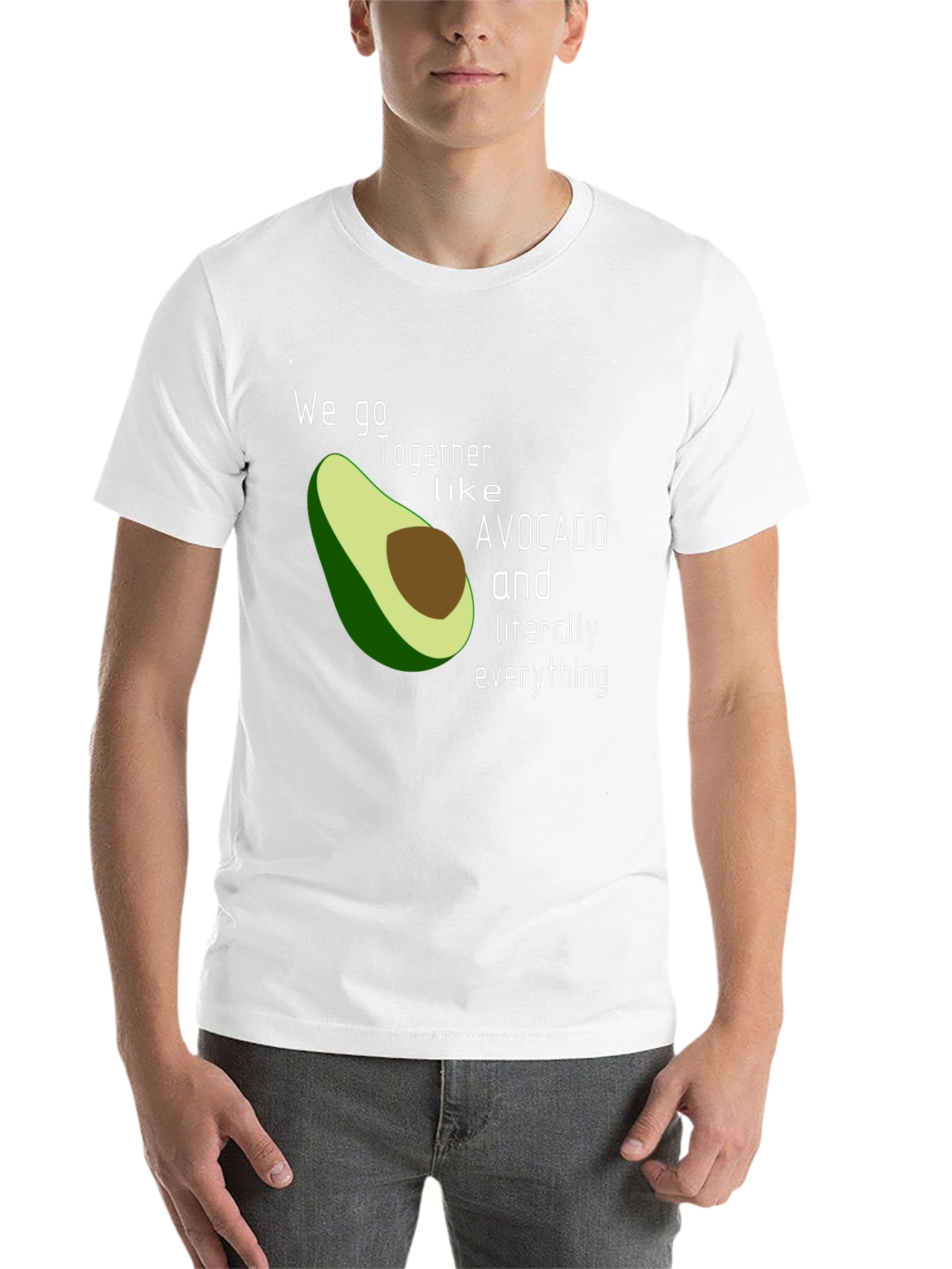 Black Avocado Love T-Shirt - We Go Together Like Avocado & Everything view 14