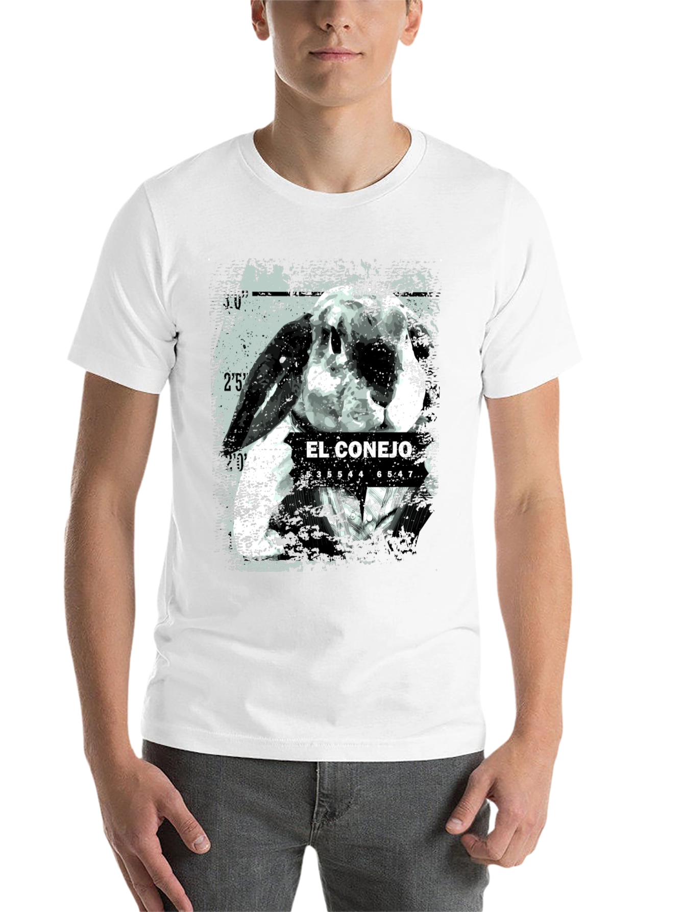 Black El Conejo Graphic T-Shirt - Black Cotton Tee view 14