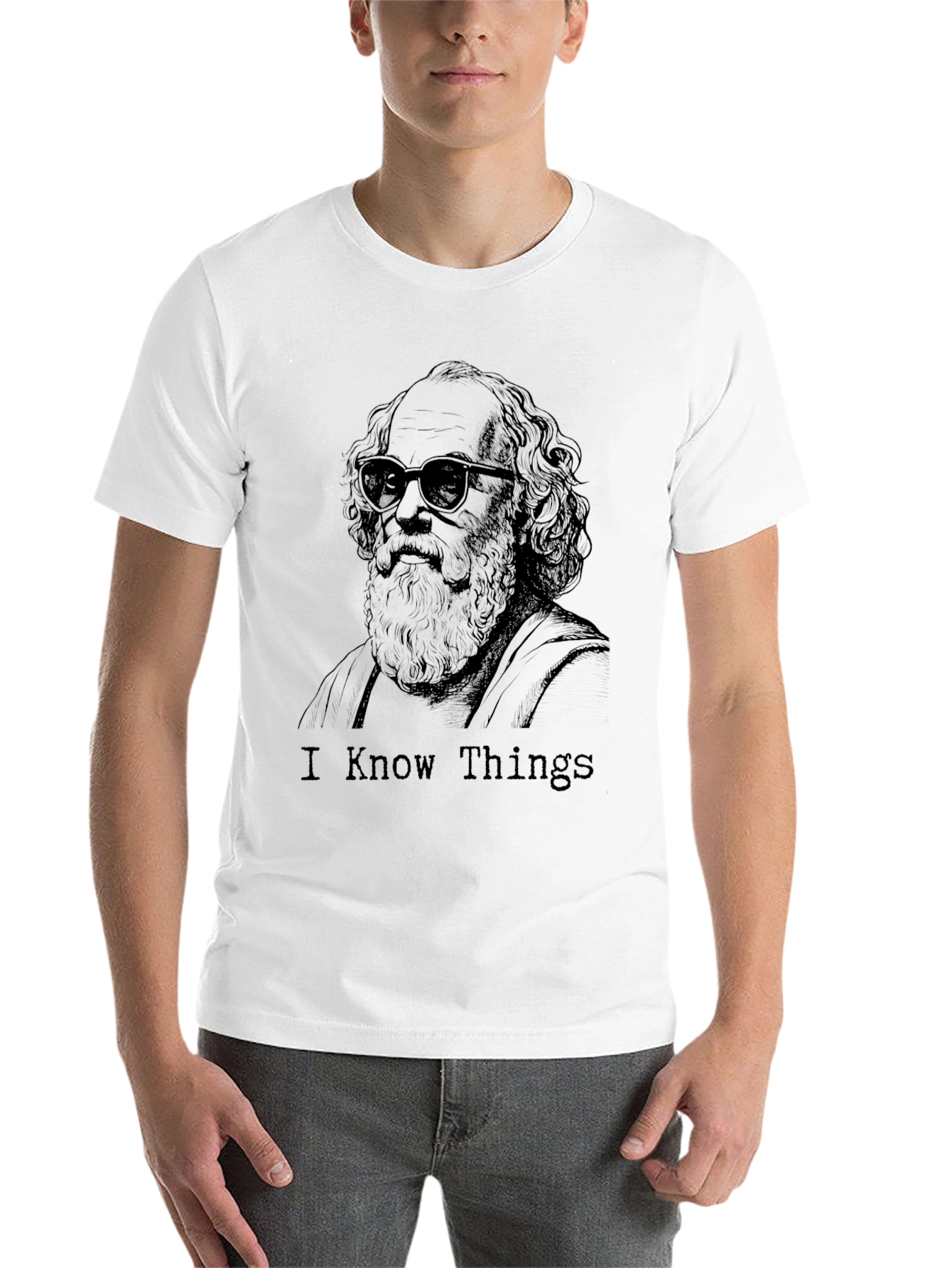 Black I Know Things Graphic Tee - Unisex Black T-Shirt view 14