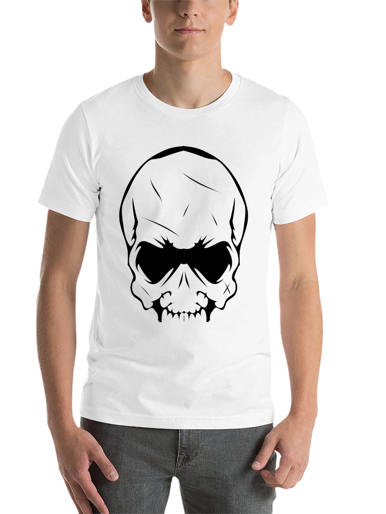Black Skull Graphic T-Shirt - Black view 14
