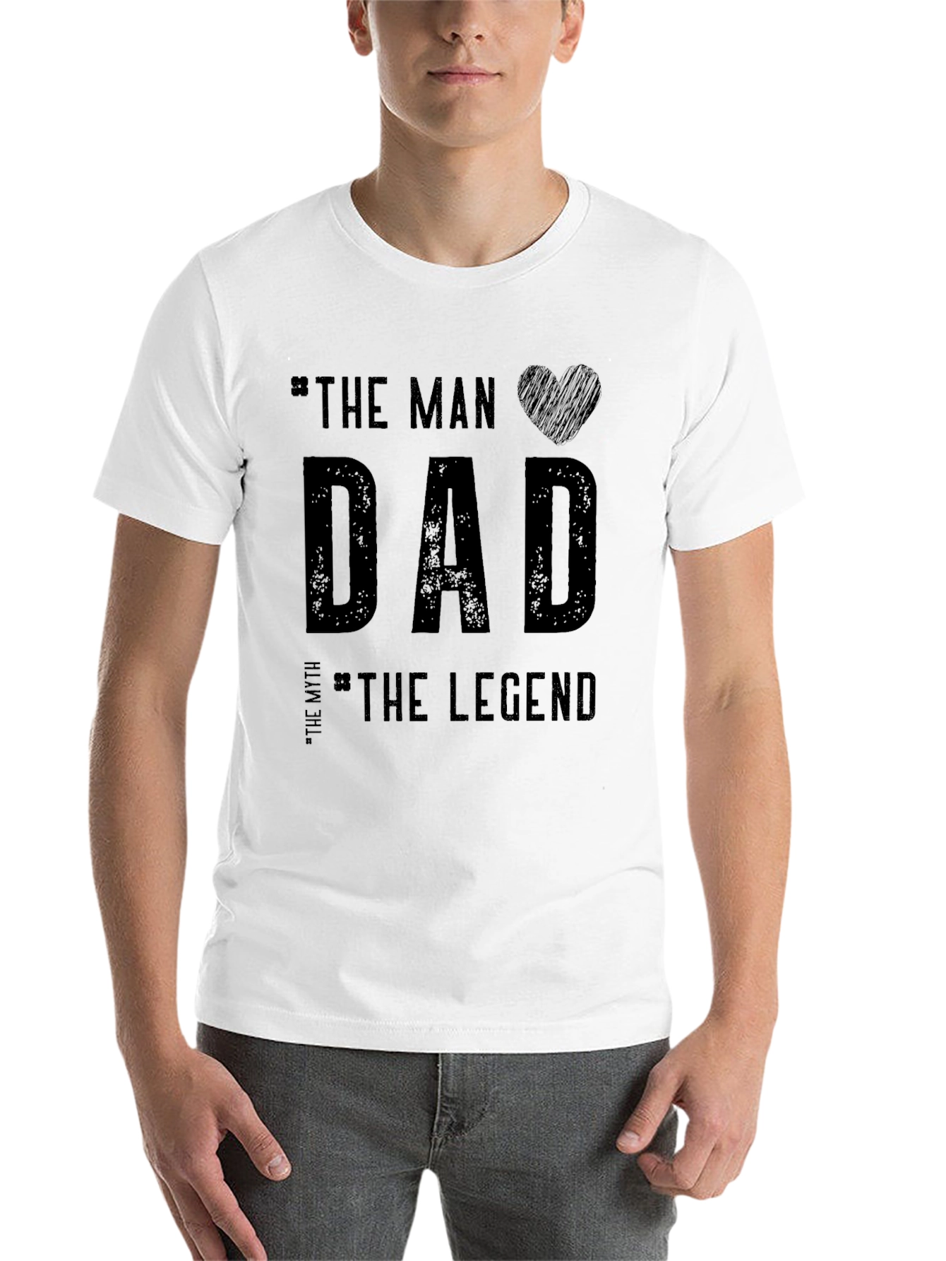 Black The Man, The Myth, The Legend Dad T-Shirt view 14