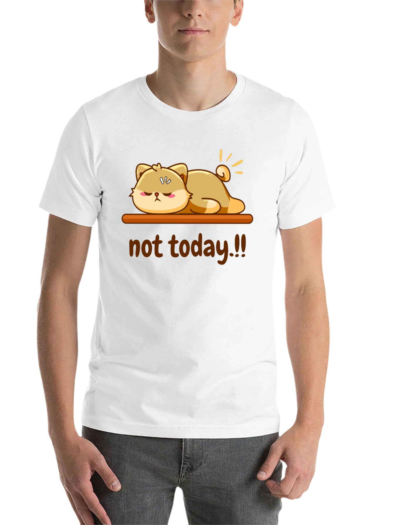 Black Not Today Funny Graphic T-Shirt view 14