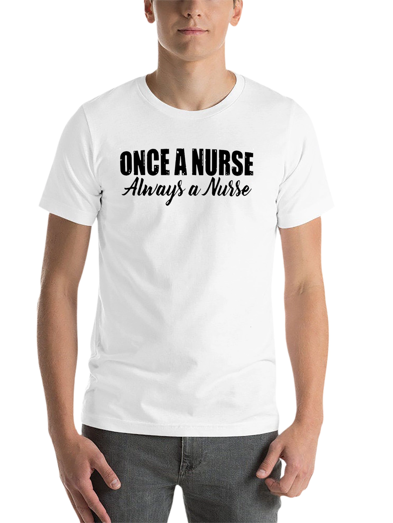 Black Once a Nurse, Always a Nurse Black T-Shirt view 14
