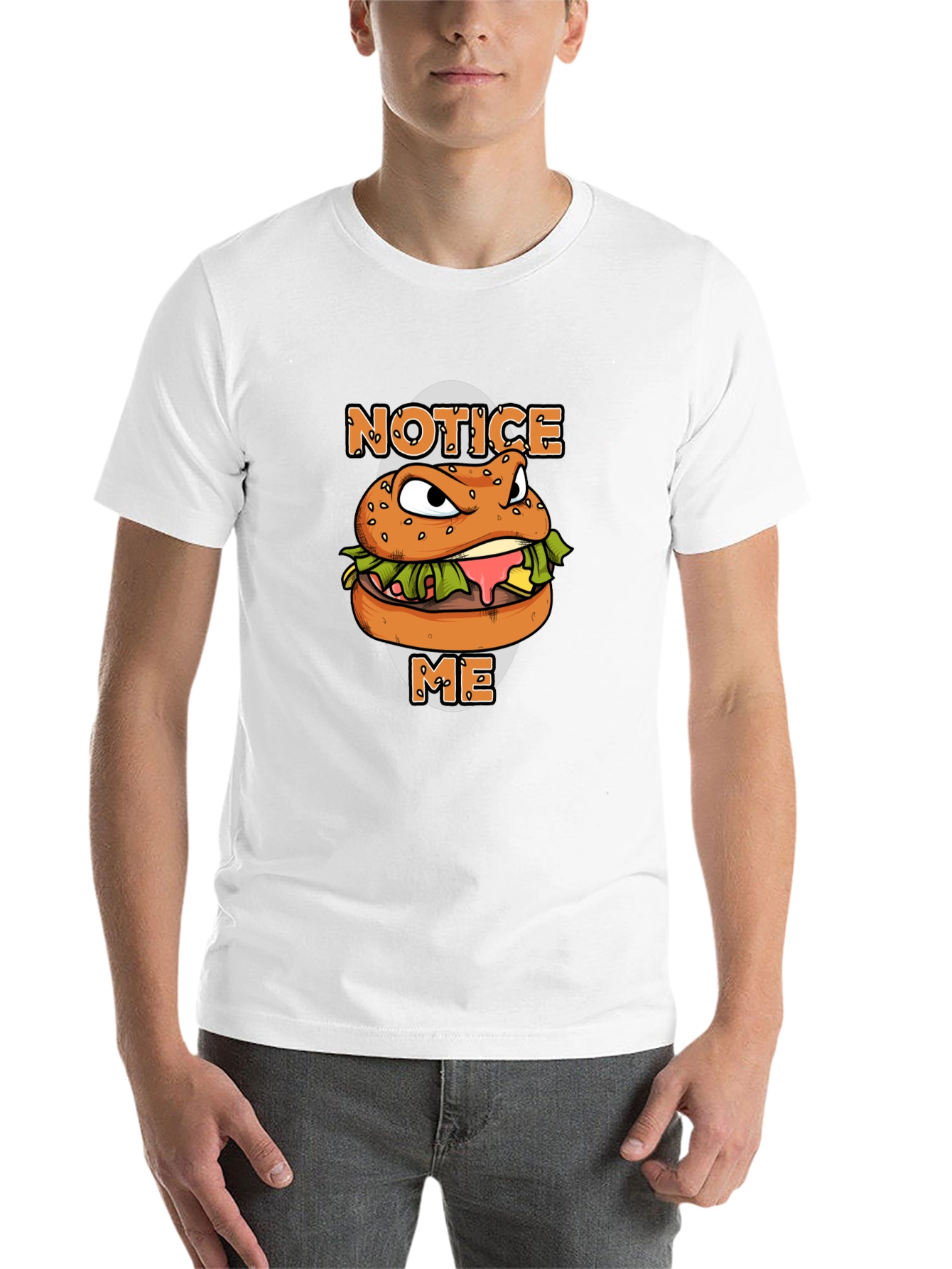 Black Notice Me Burger Graphic T-Shirt view 14