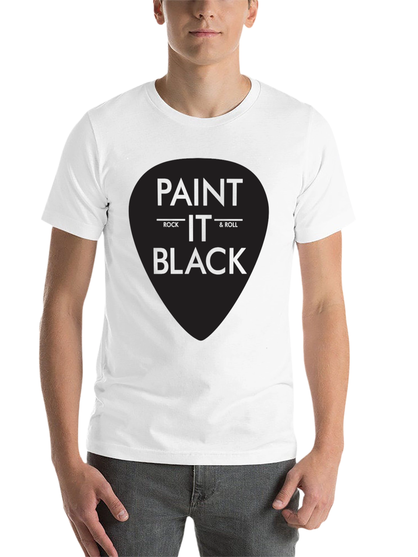 Black Paint It Black Rock & Roll Graphic T-Shirt view 14