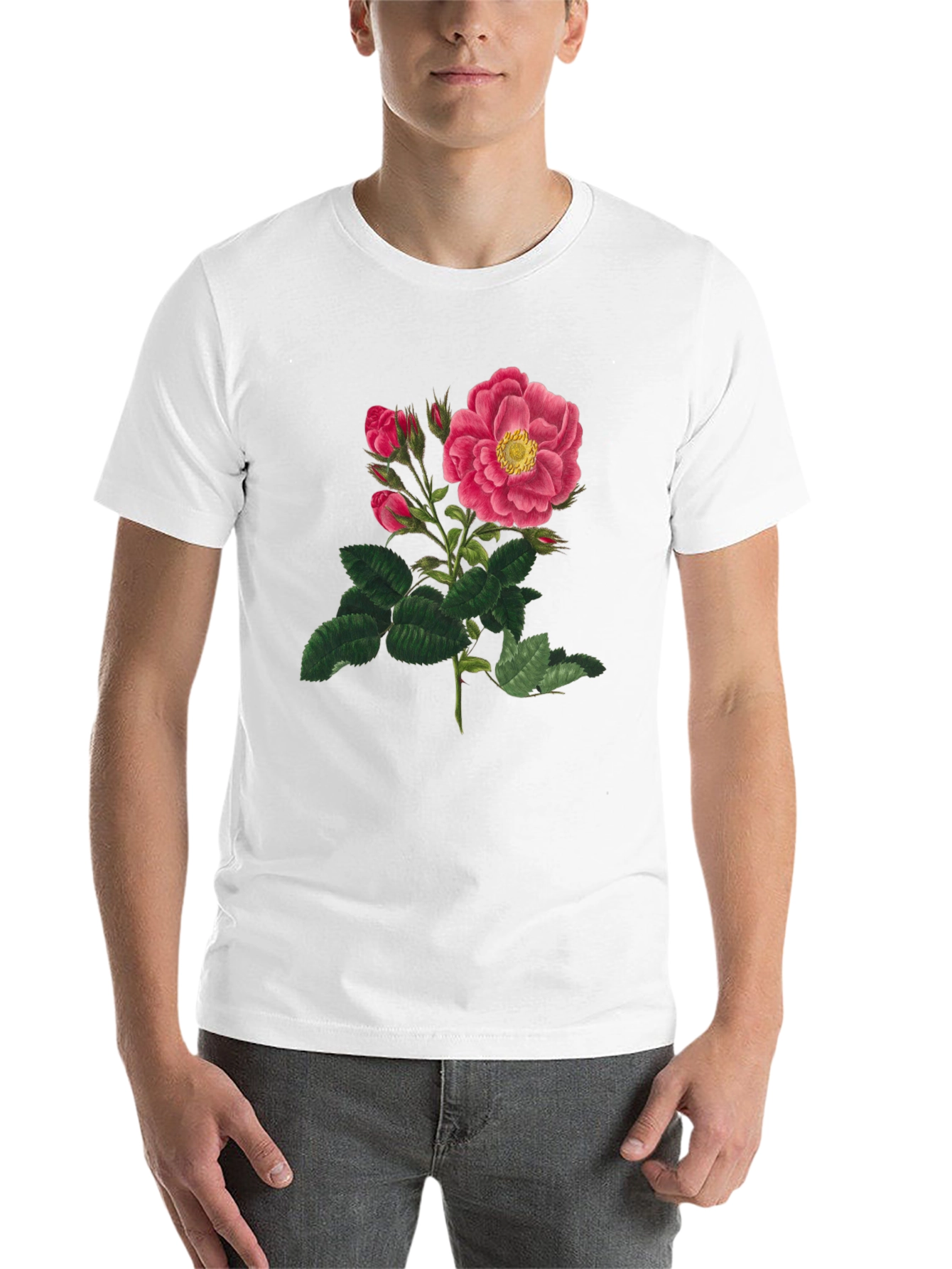 Black Vintage Rose Graphic T-Shirt - Black view 14