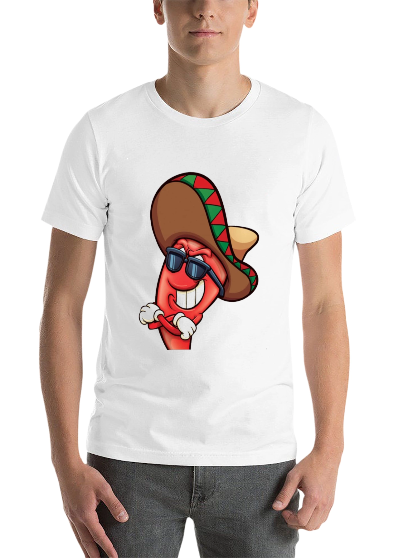 Black Cool Chili Pepper Graphic Tee view 14