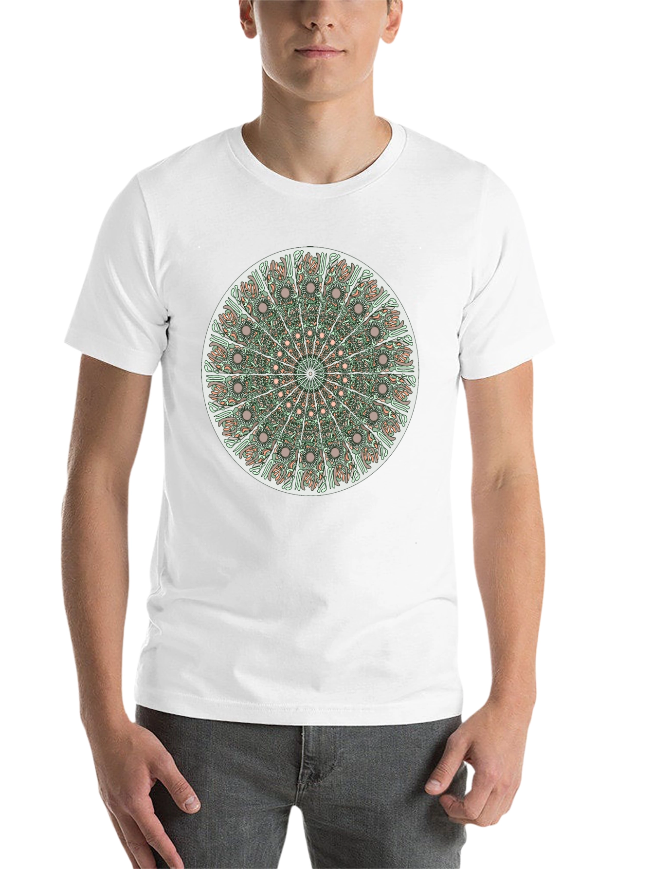 Black Mandala Graphic Print T-Shirt view 14