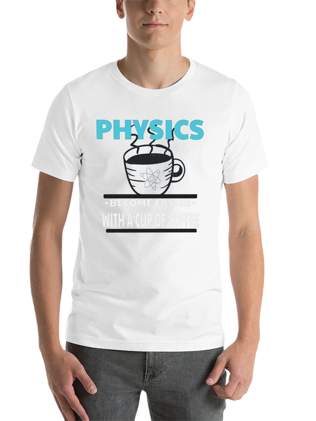 Black Physics & Coffee T-Shirt - Become Easier With a Cup of Coffee view 14