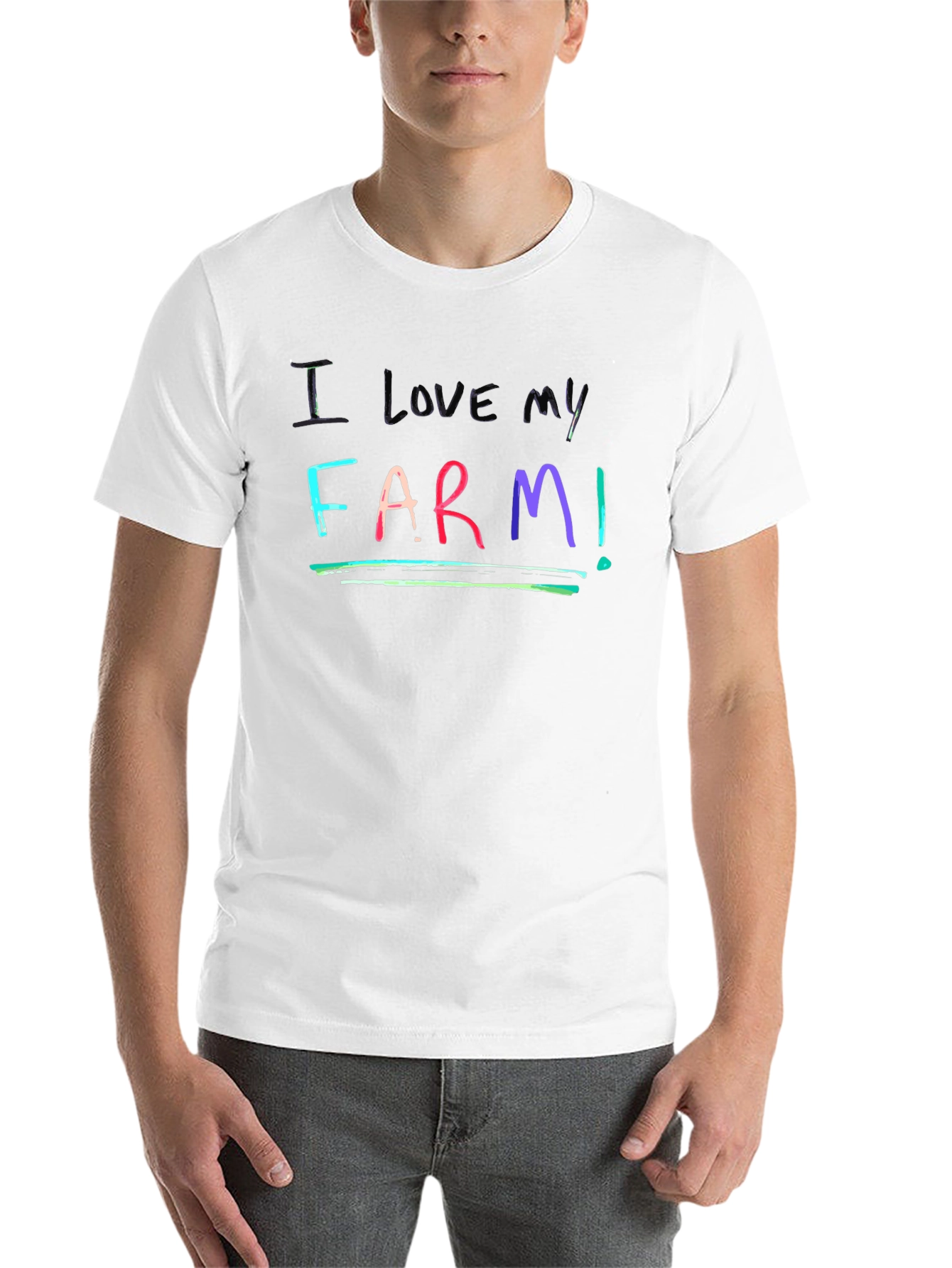 Black I Love My Farm T-Shirt view 14