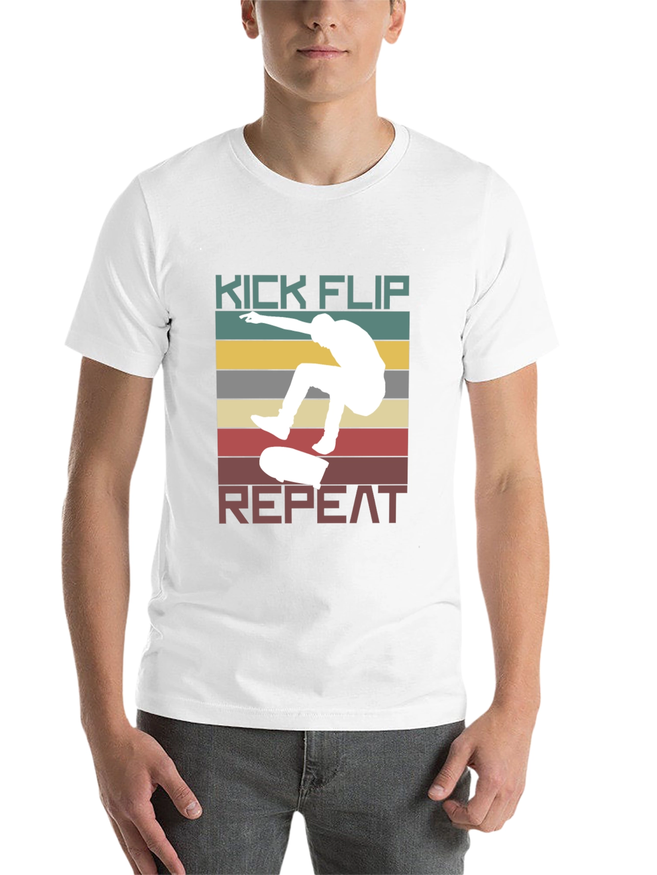 Black Kick Flip Repeat Graphic Tee view 14