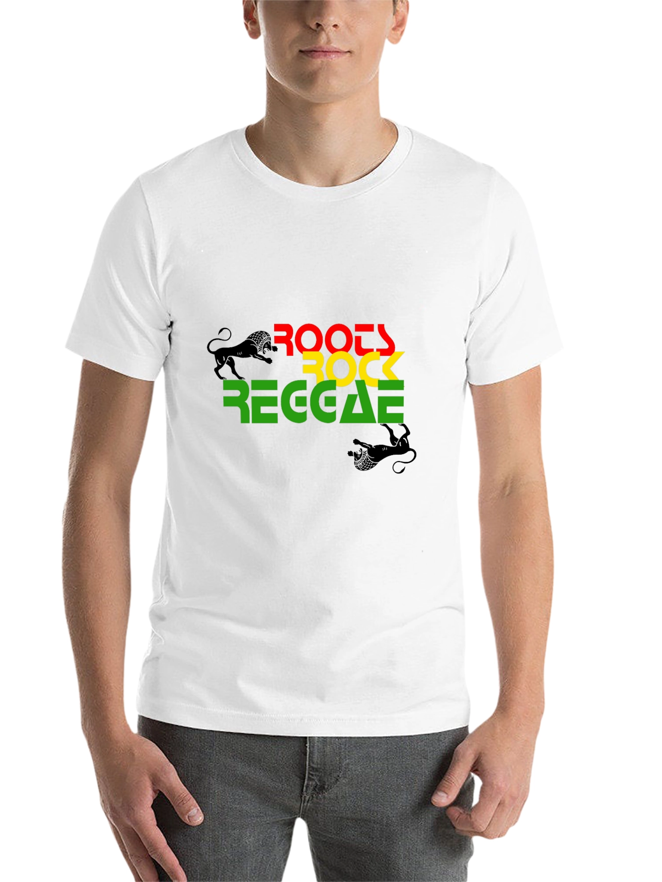 Black Roots Rock Reggae Graphic T-Shirt view 14