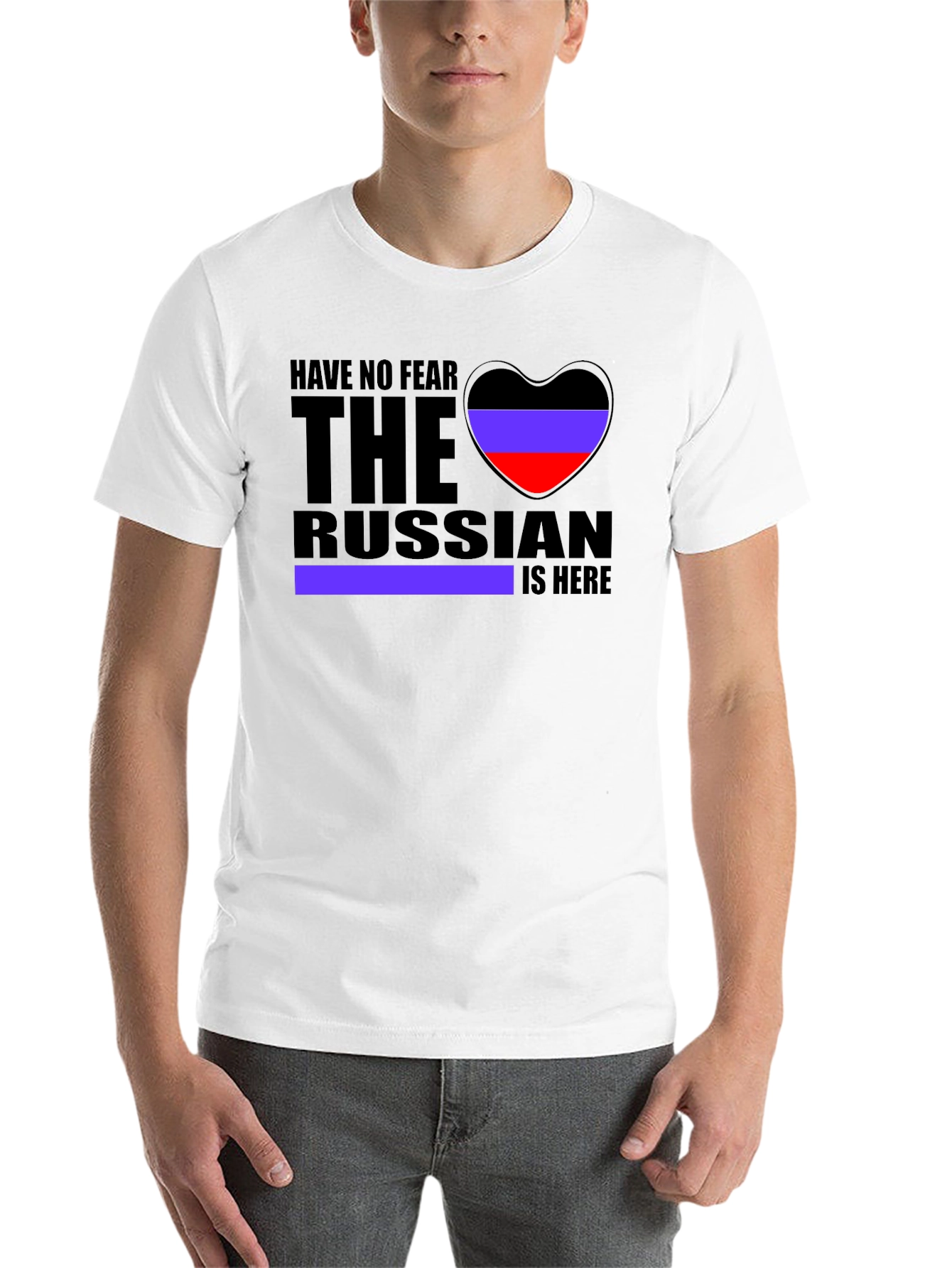 Black Have No Fear Russian is Here Novelty Graphic Tee view 14
