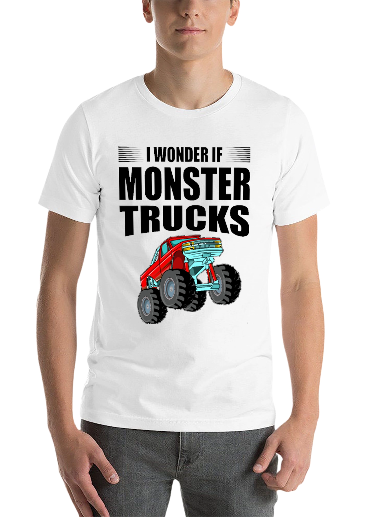 Black Monster Truck Graphic Tee - Black Cotton T-Shirt view 14