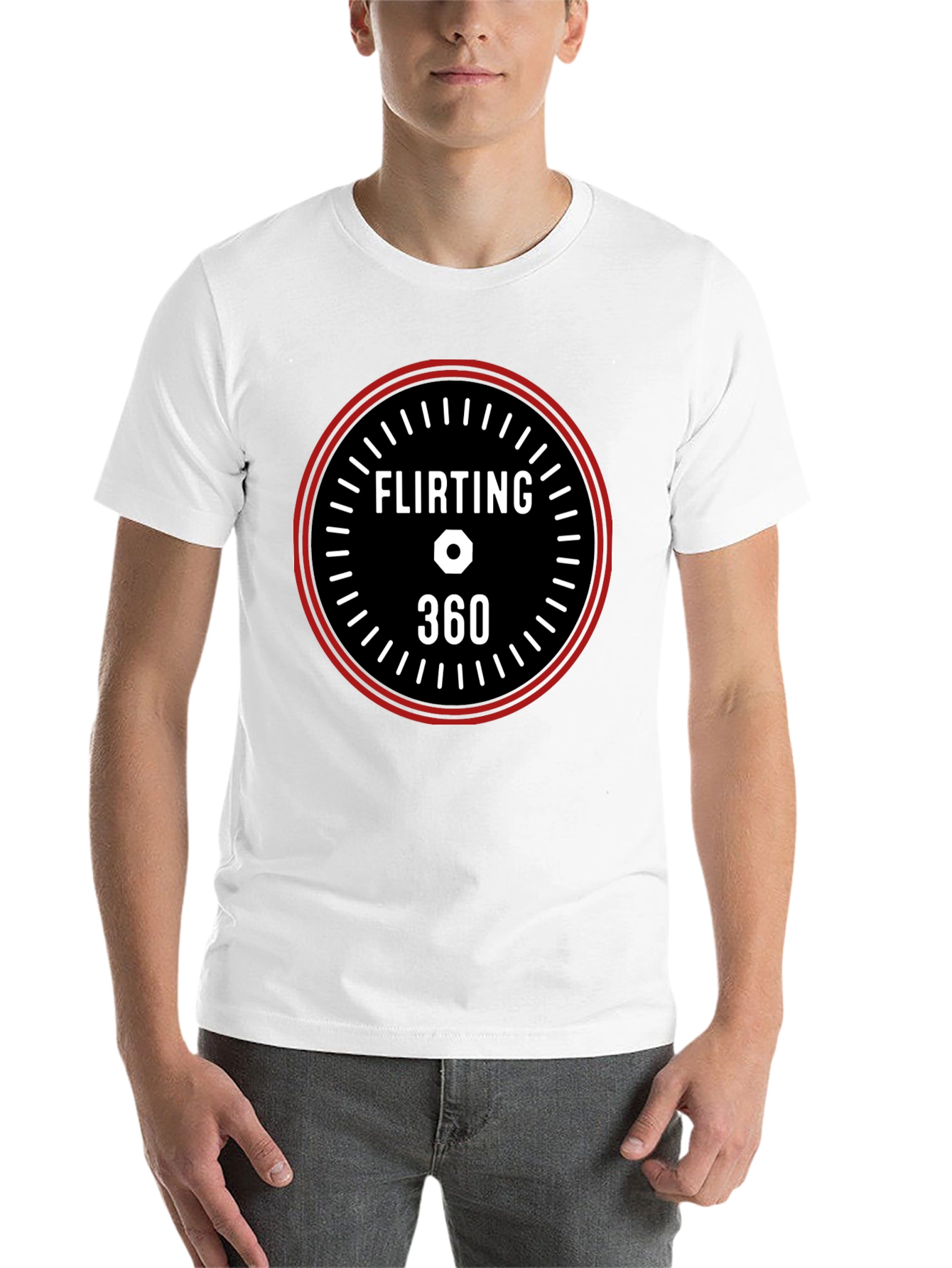 Black Flirting 360 Graphic Tee - Black Casual T-Shirt view 14
