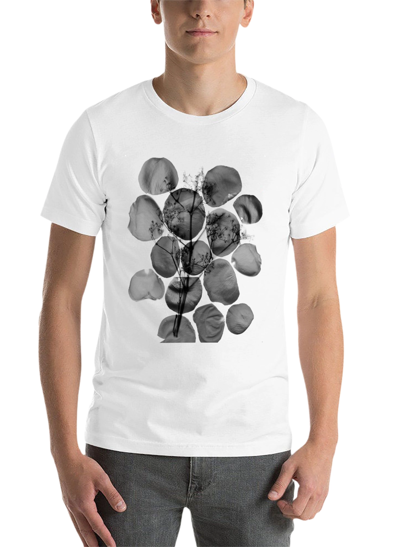 Black Abstract Black Graphic Tee - Modern Casual Style view 14