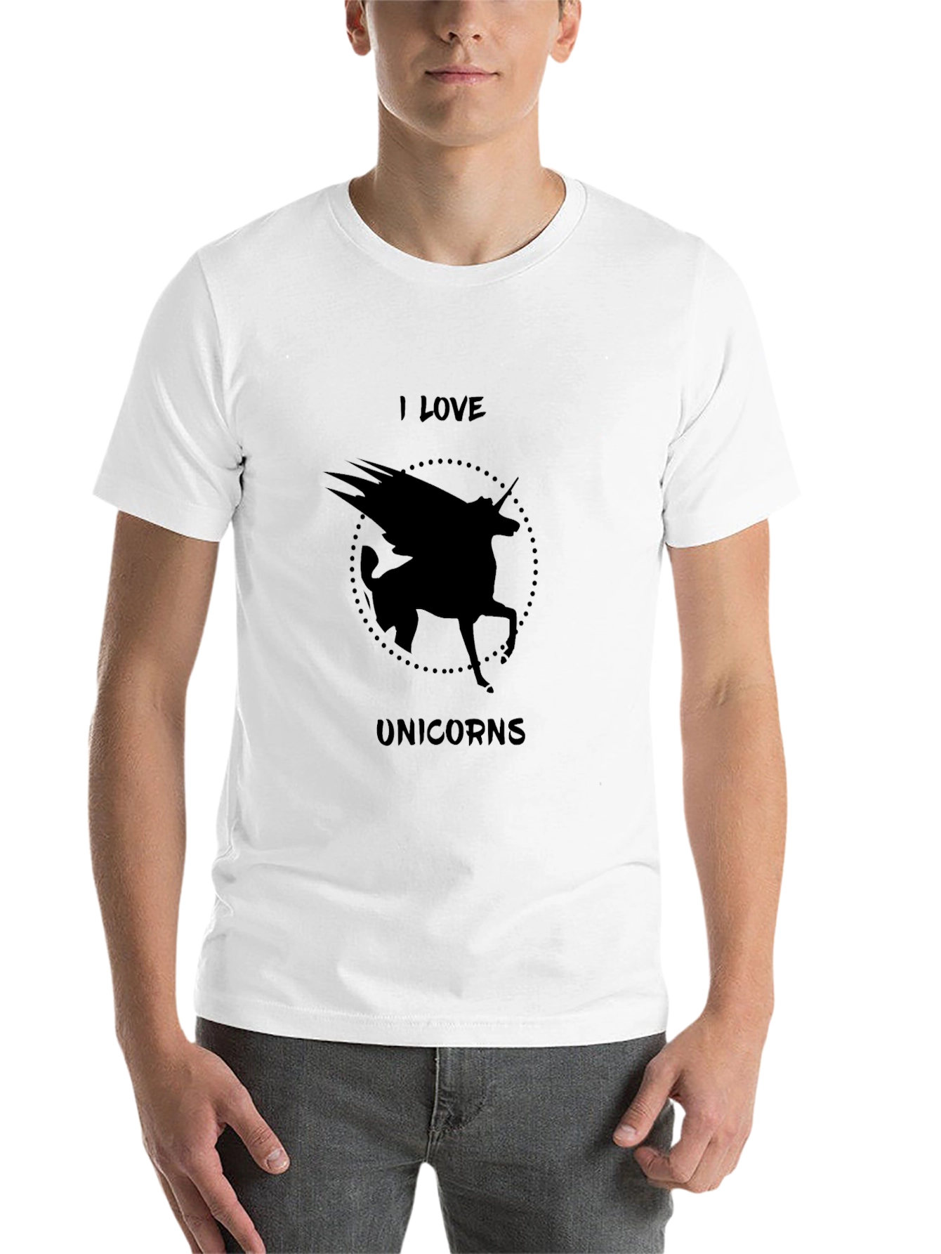 Black I Love Unicorns Black Graphic Tee view 14