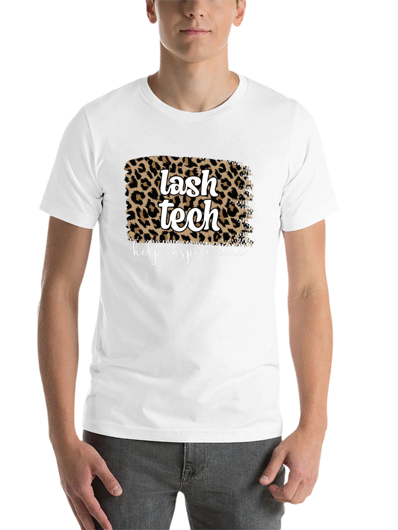 Black Lash Tech Leopard Print Graphic T-Shirt view 14