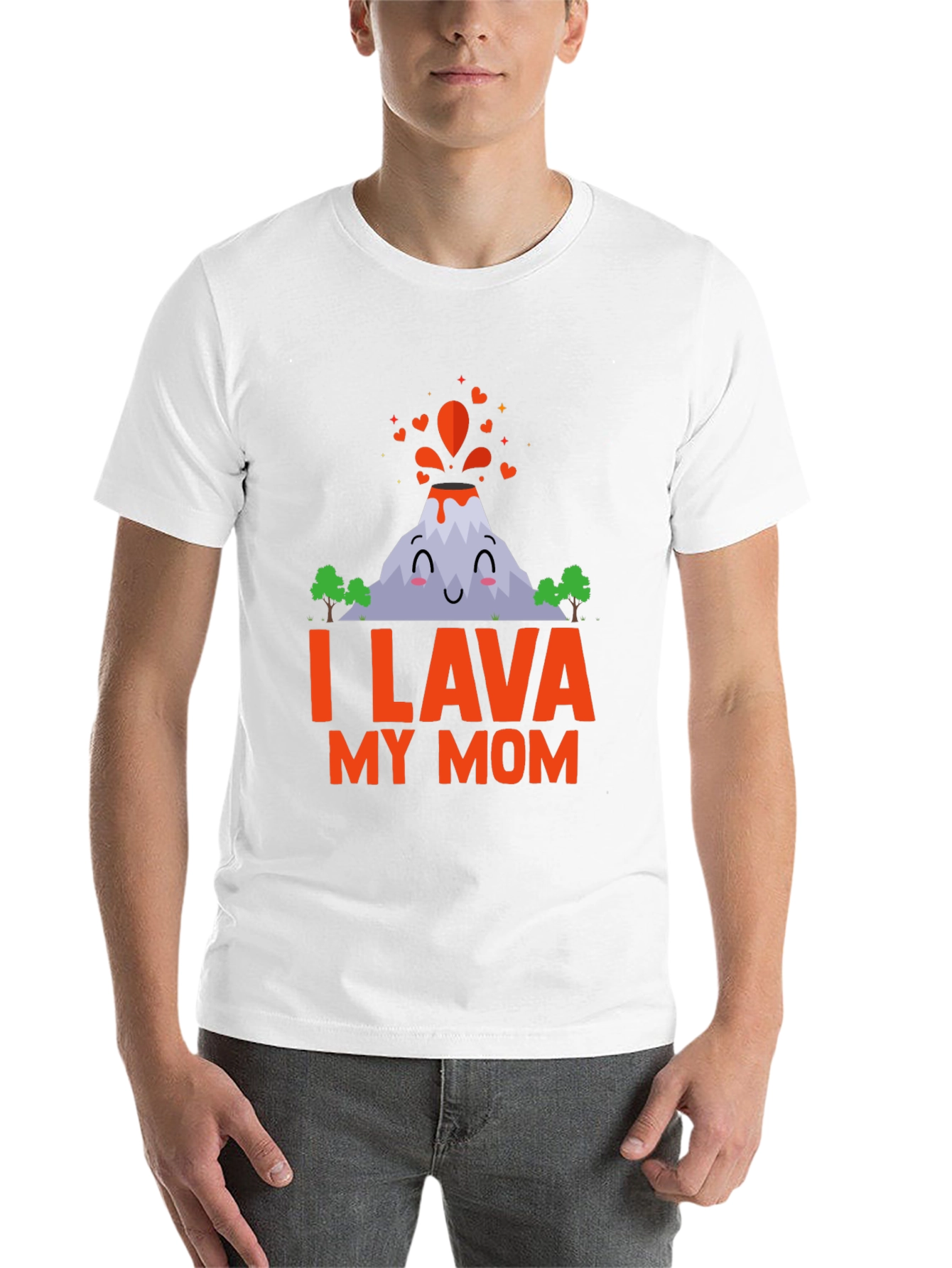 Black I Lava My Mom T-Shirt - Cute Volcano Design view 14