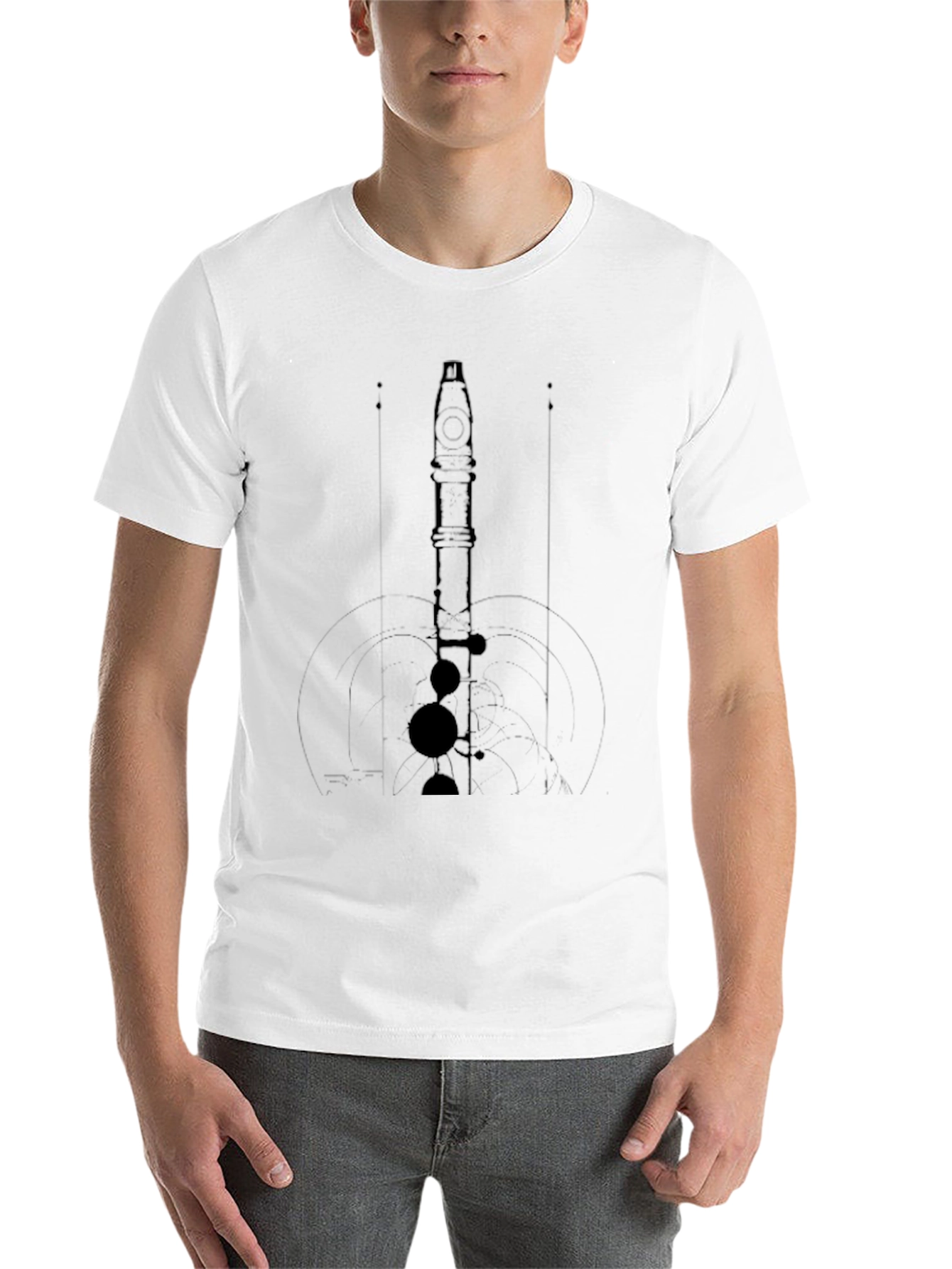 Black Clarinet Graphic Print Black Tee view 14