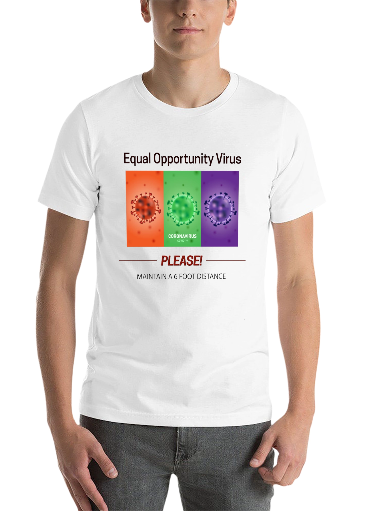 Black Equal Opportunity Virus Graphic Tee view 14