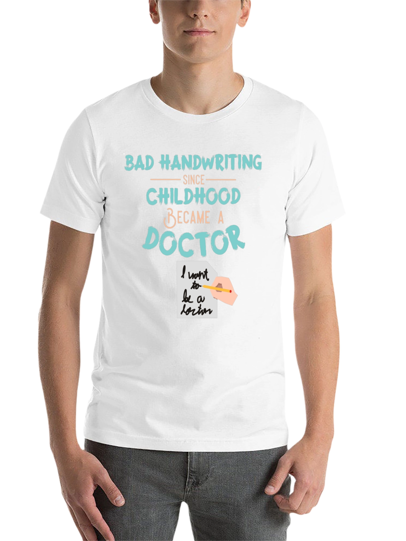 Black Bad Handwriting Doctor T-Shirt view 14