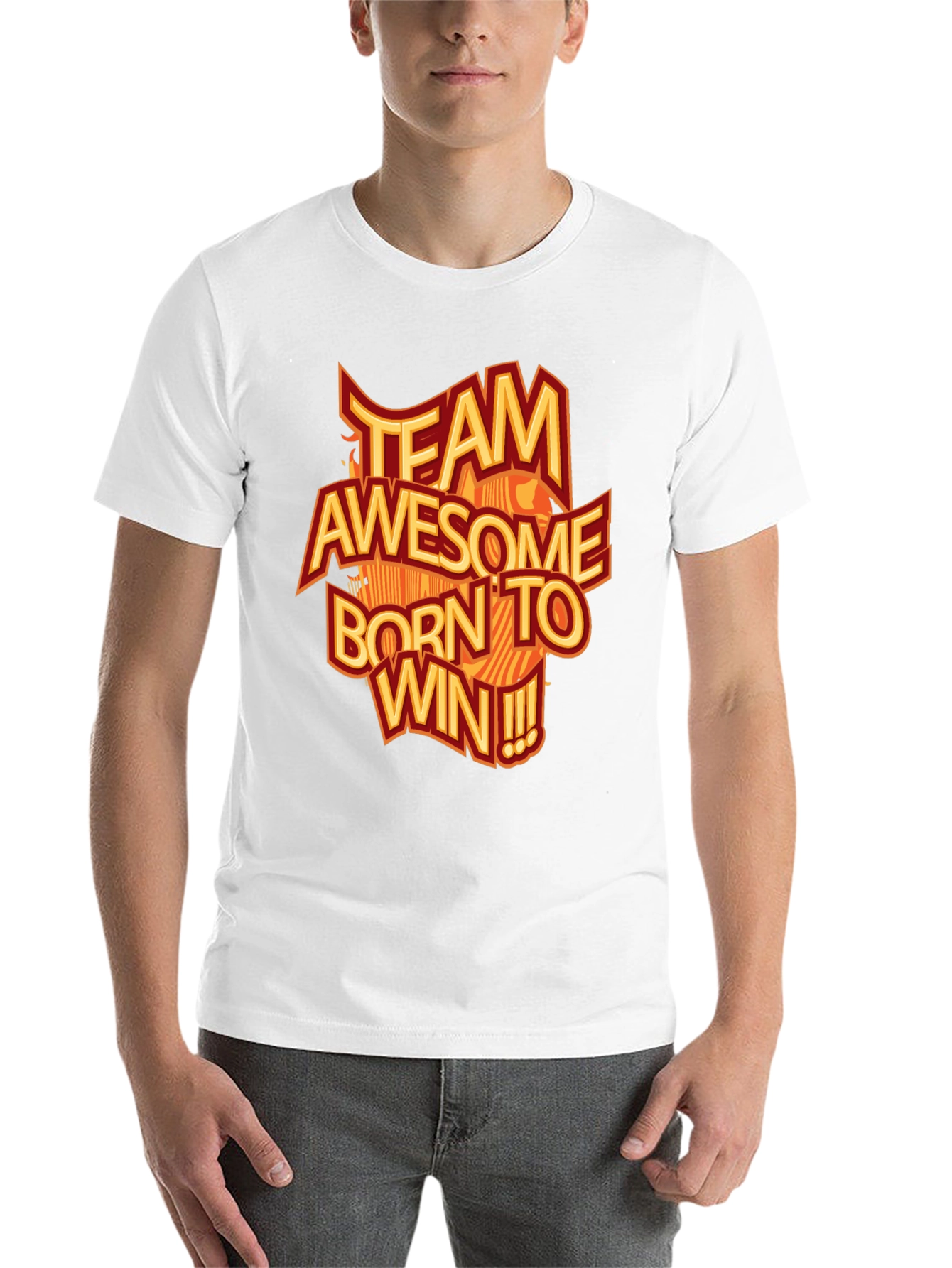 Black Team Awesome T-Shirt - Born to Win! view 14
