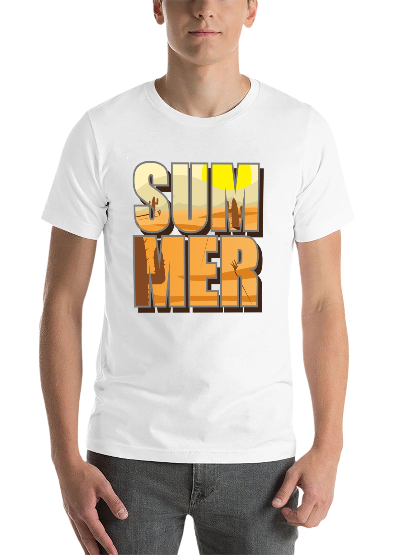 Black Summer Desert Graphic Tee - Black T-Shirt view 14