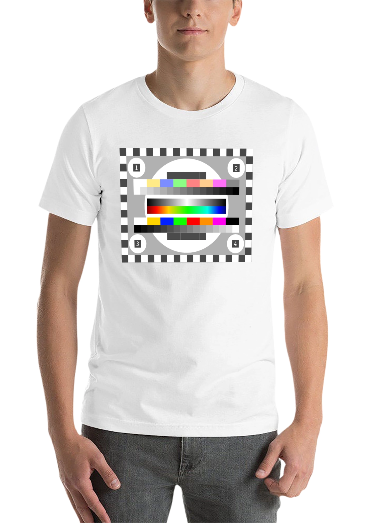 Black TV Test Pattern Black Tee - Stay Tuned! view 14