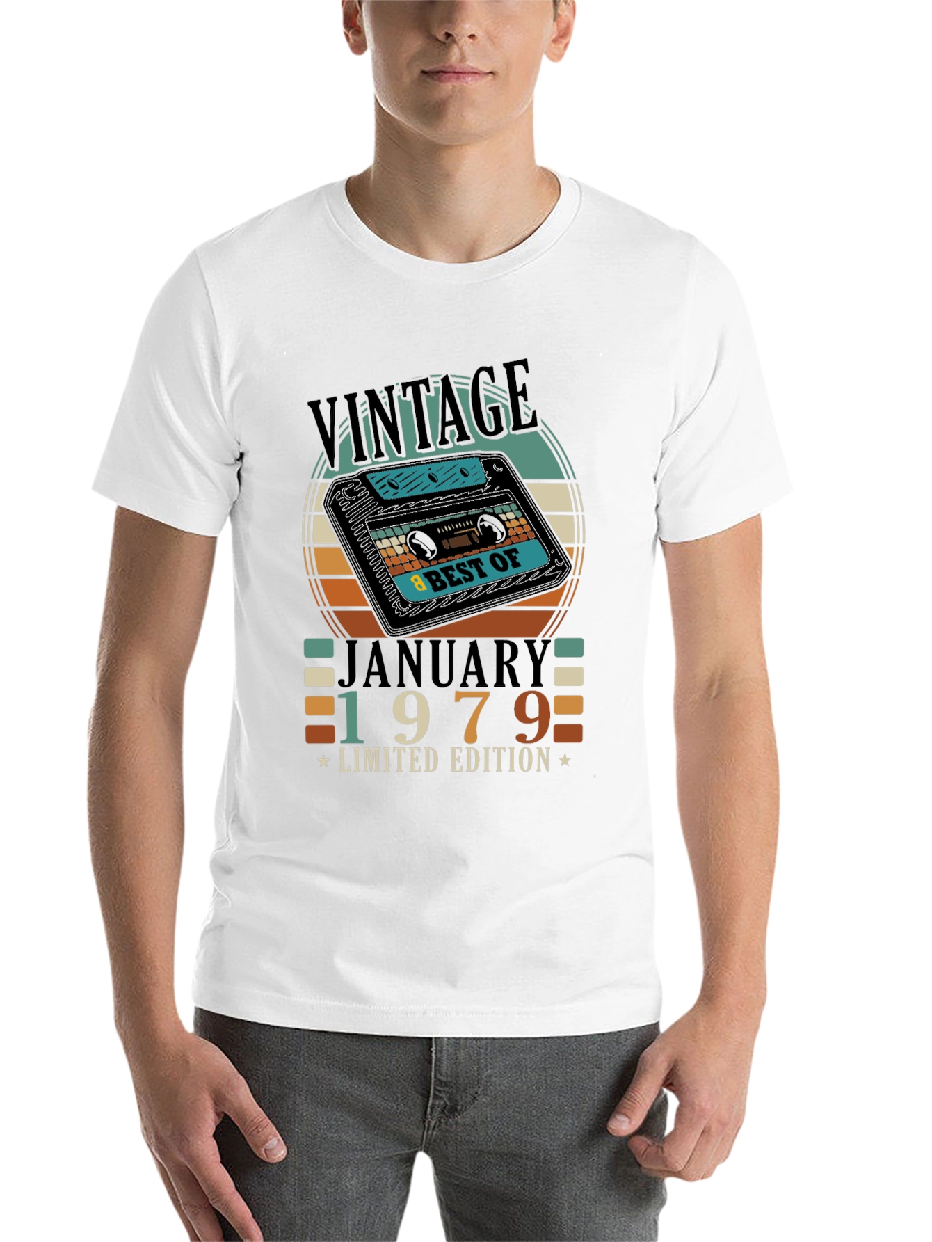 Black Vintage January 1979 Limited Edition Cassette T-Shirt view 14