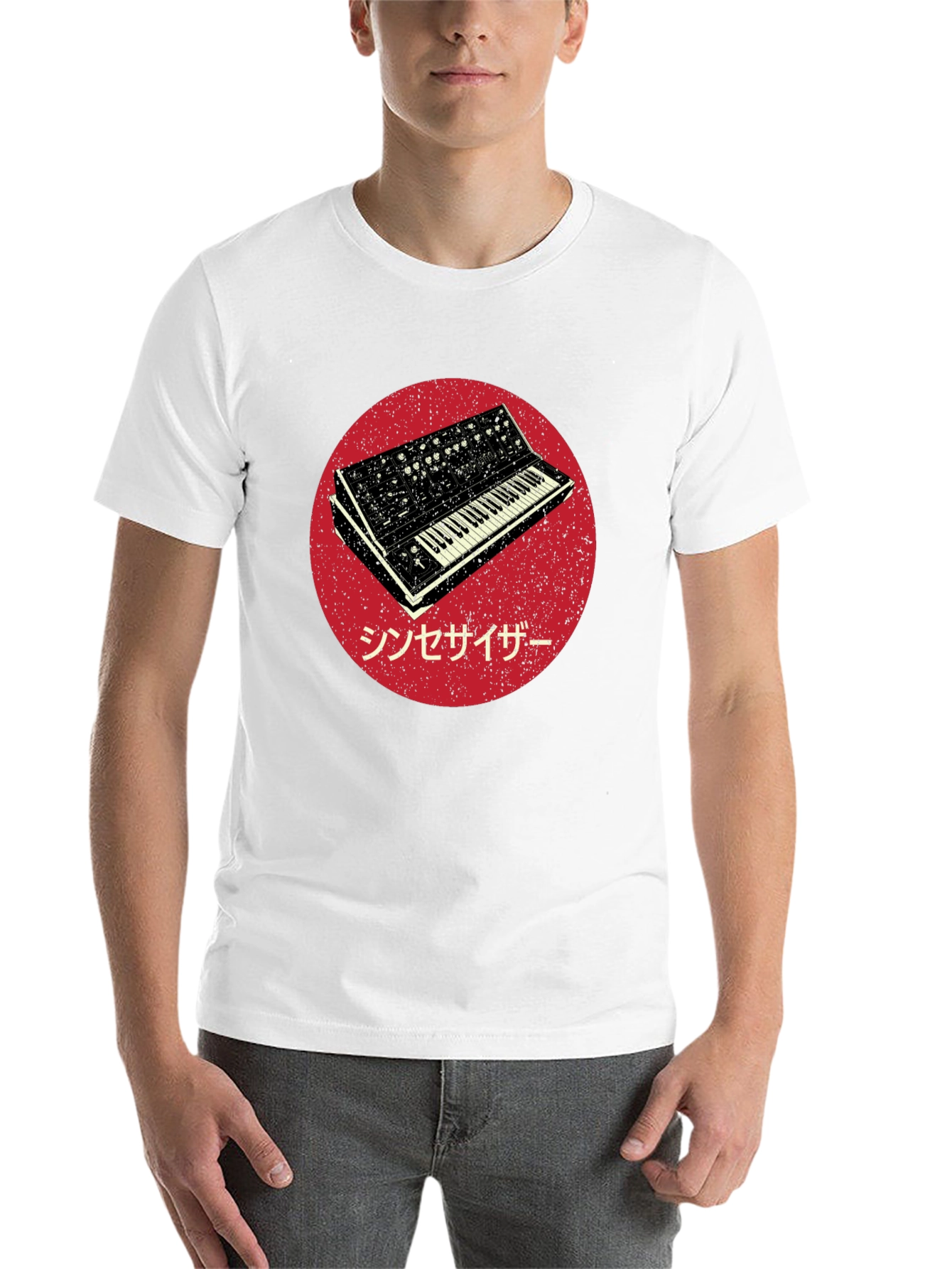 Black Synthesizer Graphic Tee - Retro Music Lover Shirt view 14