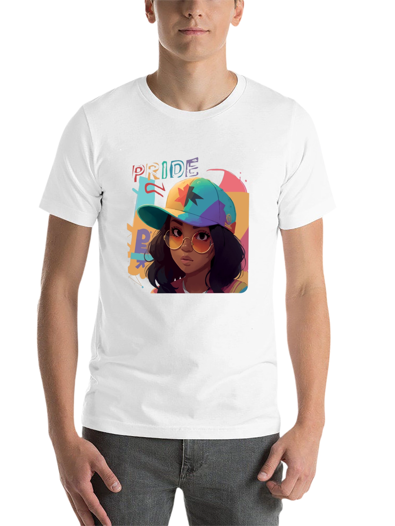 Black Pride Graphic Tee - Colorful Cartoon Woman view 14