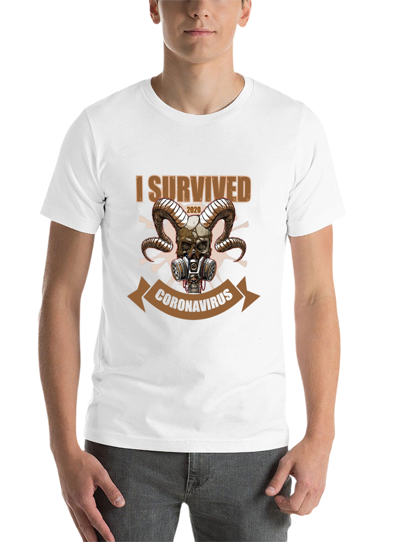 Black I Survived Coronavirus T-Shirt view 14