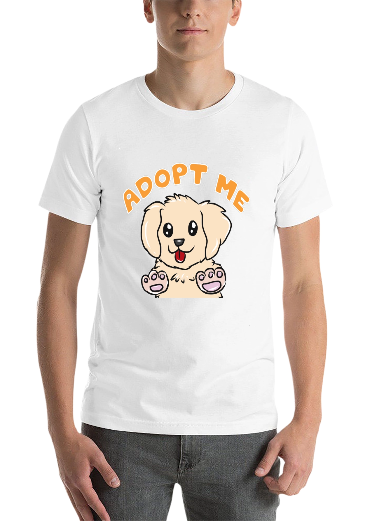 Black Adopt Me Puppy T-Shirt - Cute Dog Graphic Tee view 14