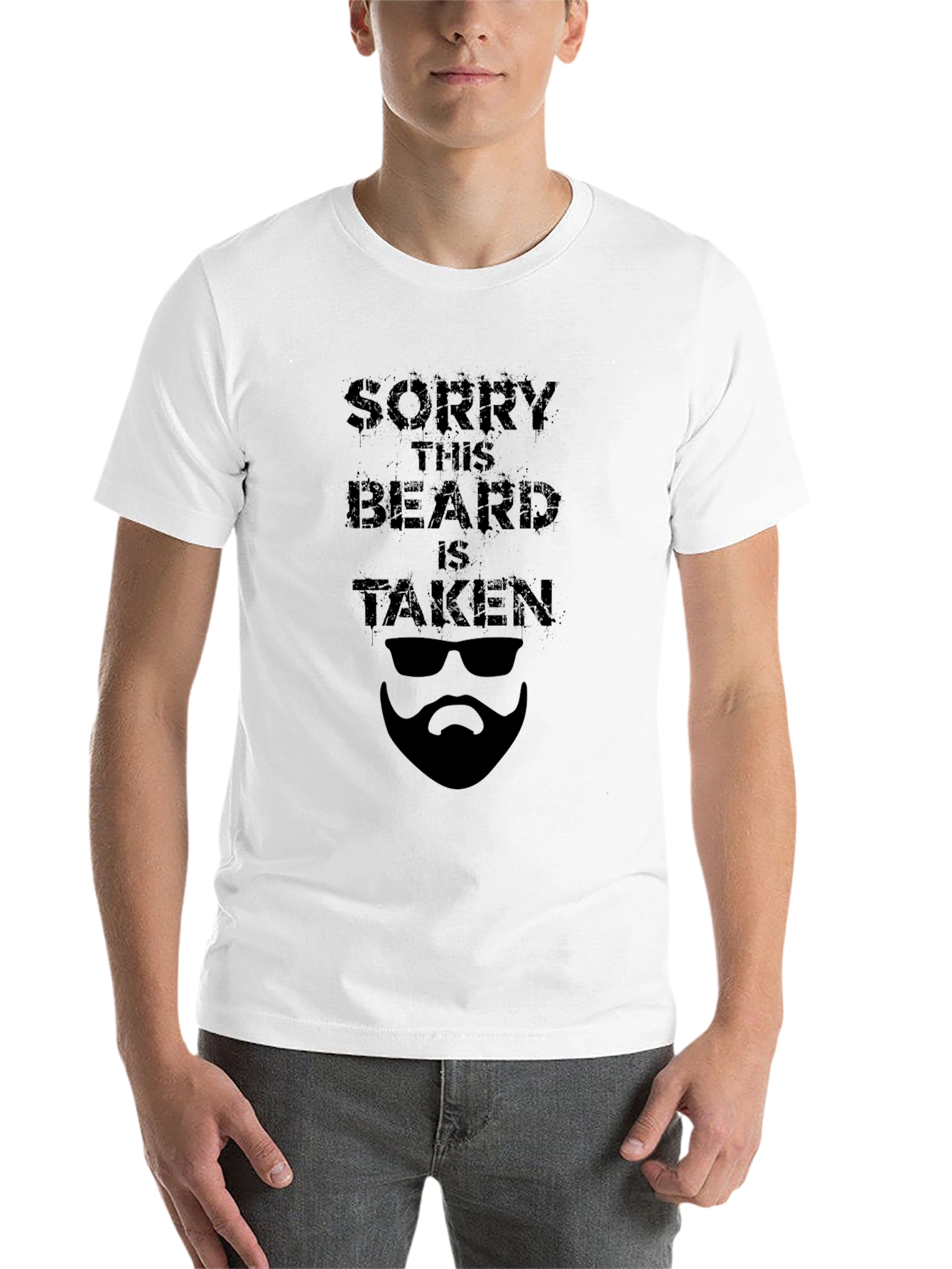 Black Sorry This Beard Is Taken T-Shirt view 14