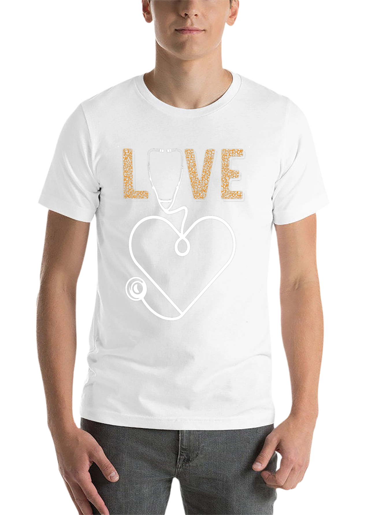 Black Love Stethoscope Graphic Tee - Nurse/Doctor Apparel view 14