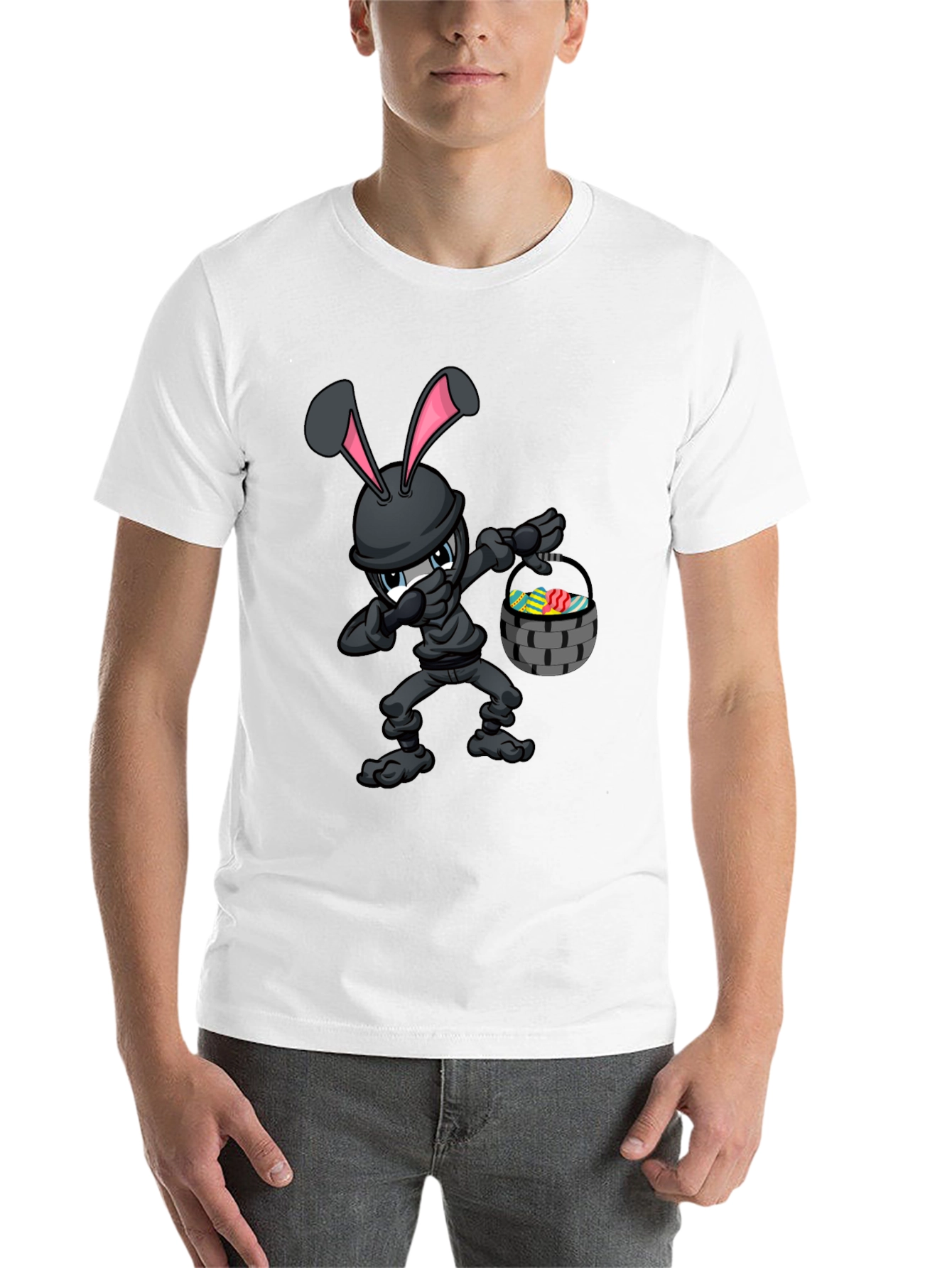 Black Ninja Easter Bunny T-Shirt view 14